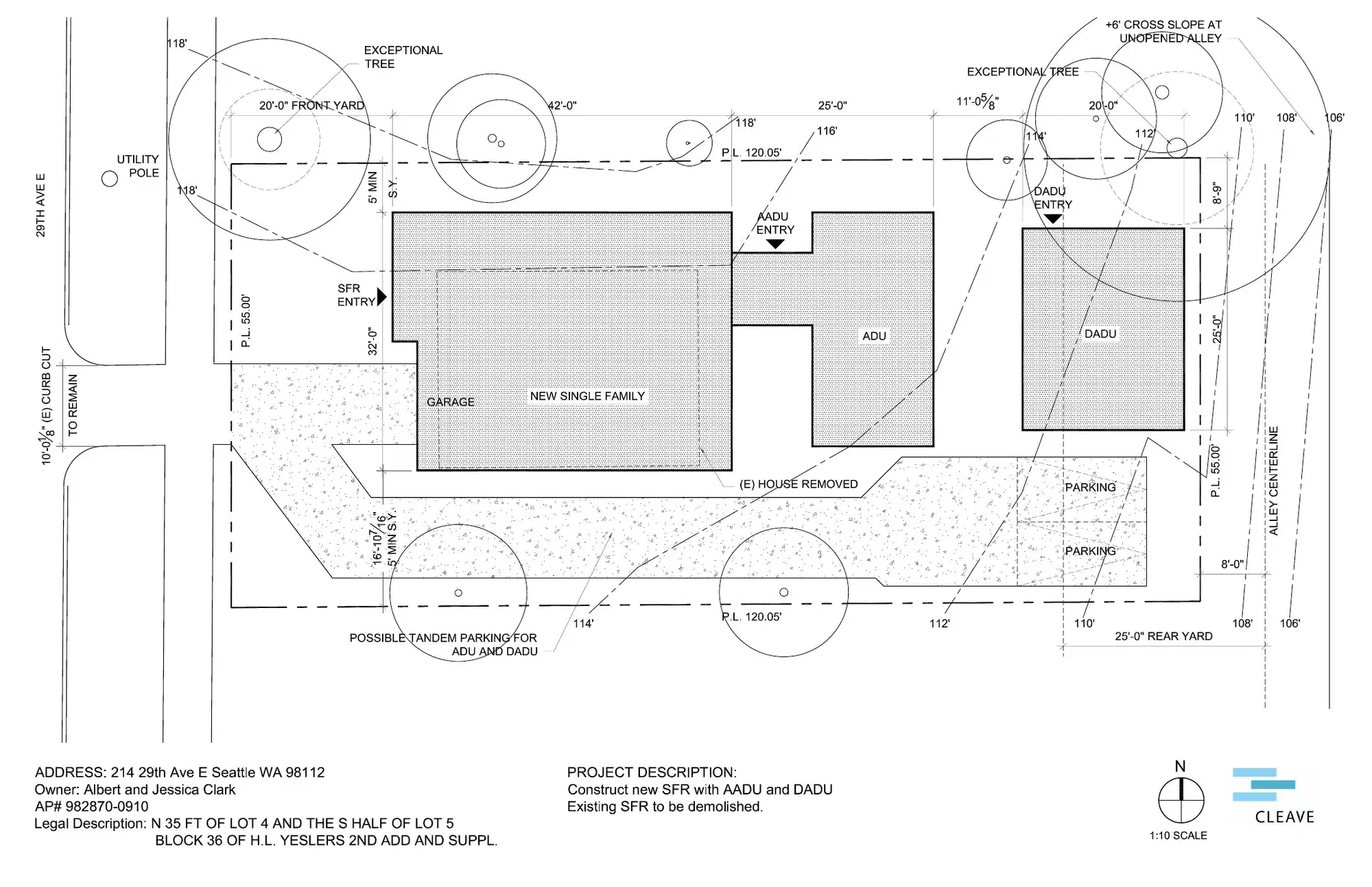 Site plan for 214 29th Ave E