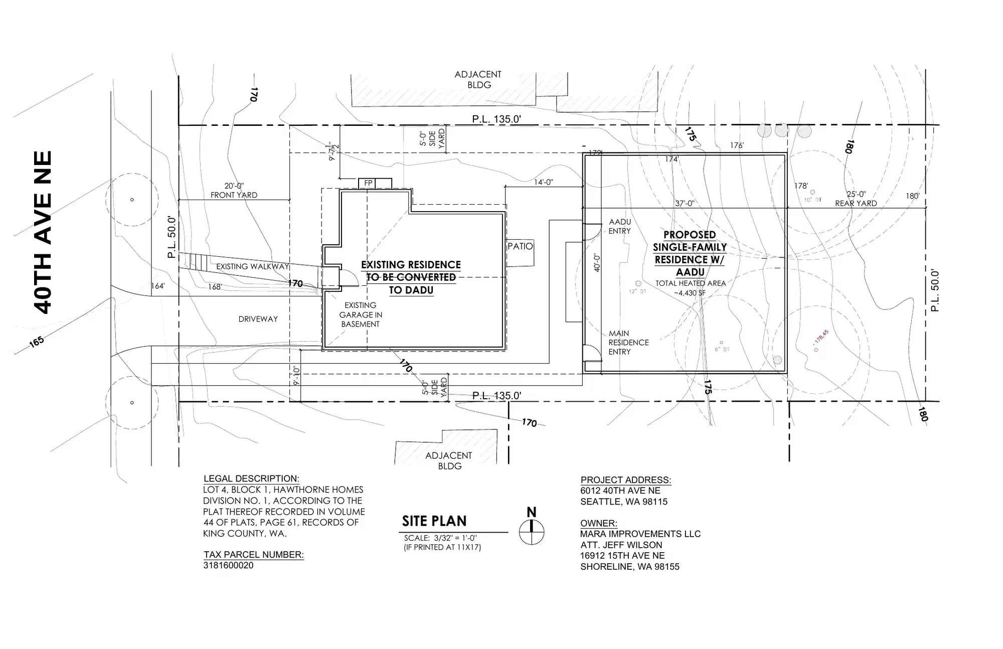 Site plan for 6014 40th Ave NE