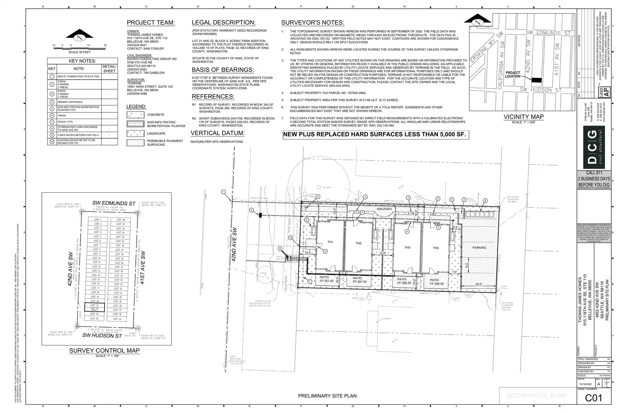 Site plan for 4854 42nd Ave SW