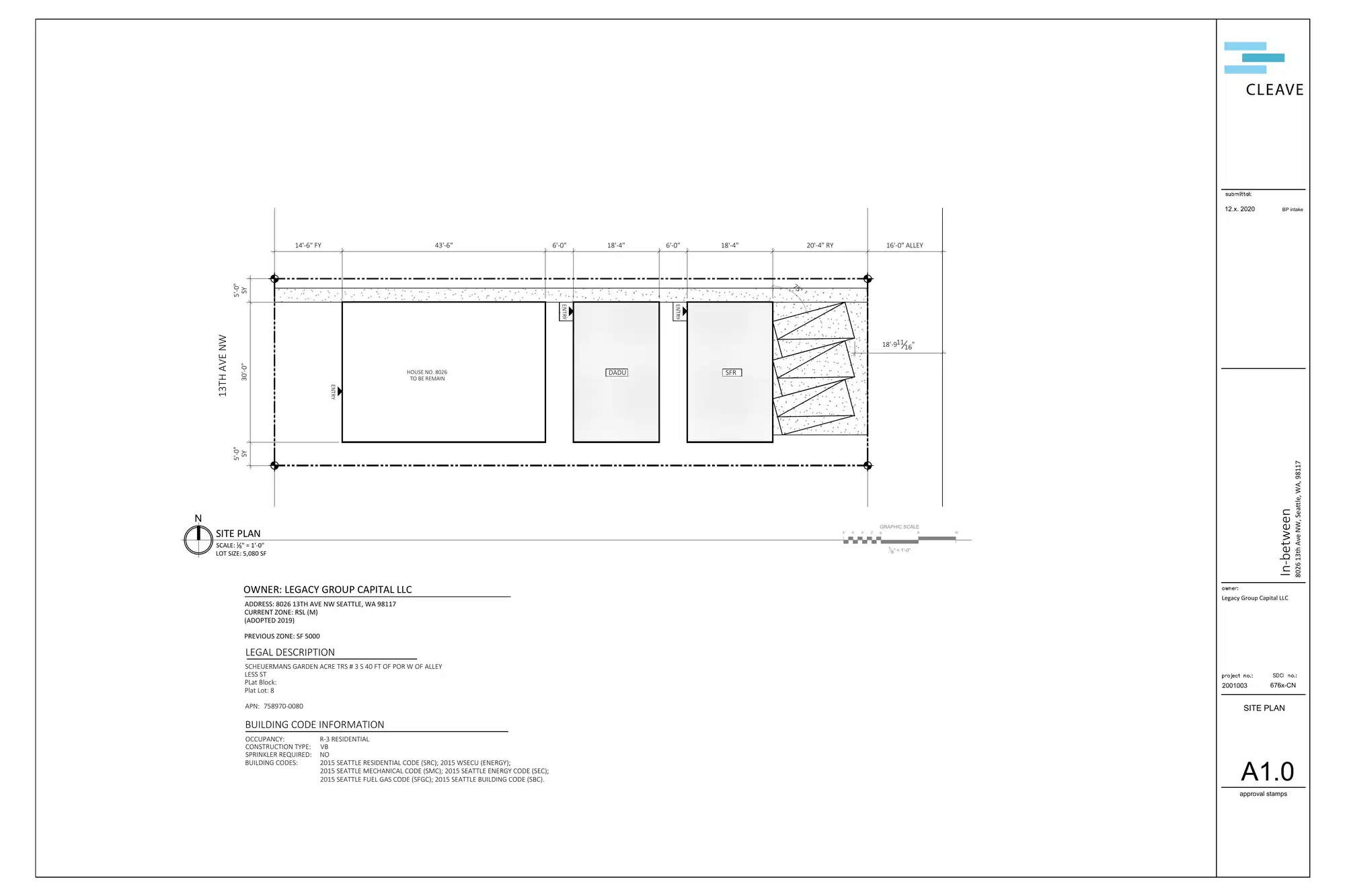 Site plan for 8028 13th Ave NW