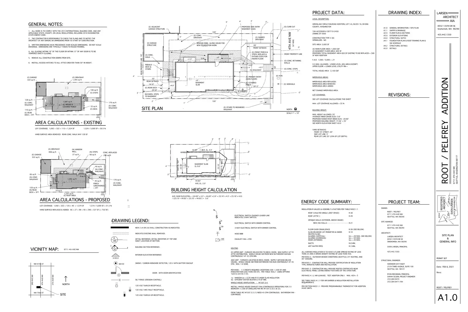 Site plan for 6711 4th Ave NW