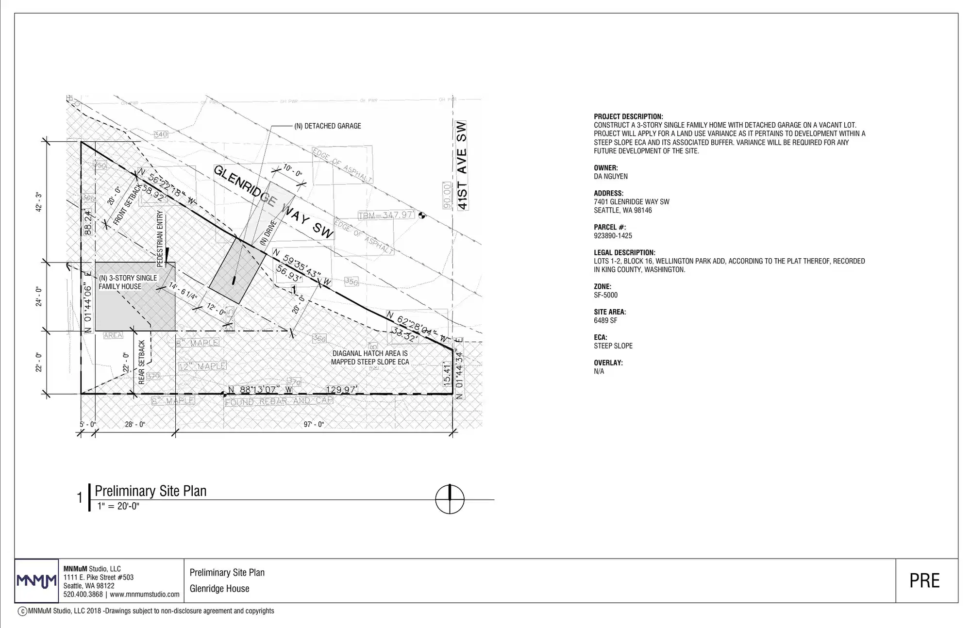 Site plan for 7401 Glenridge Way SW