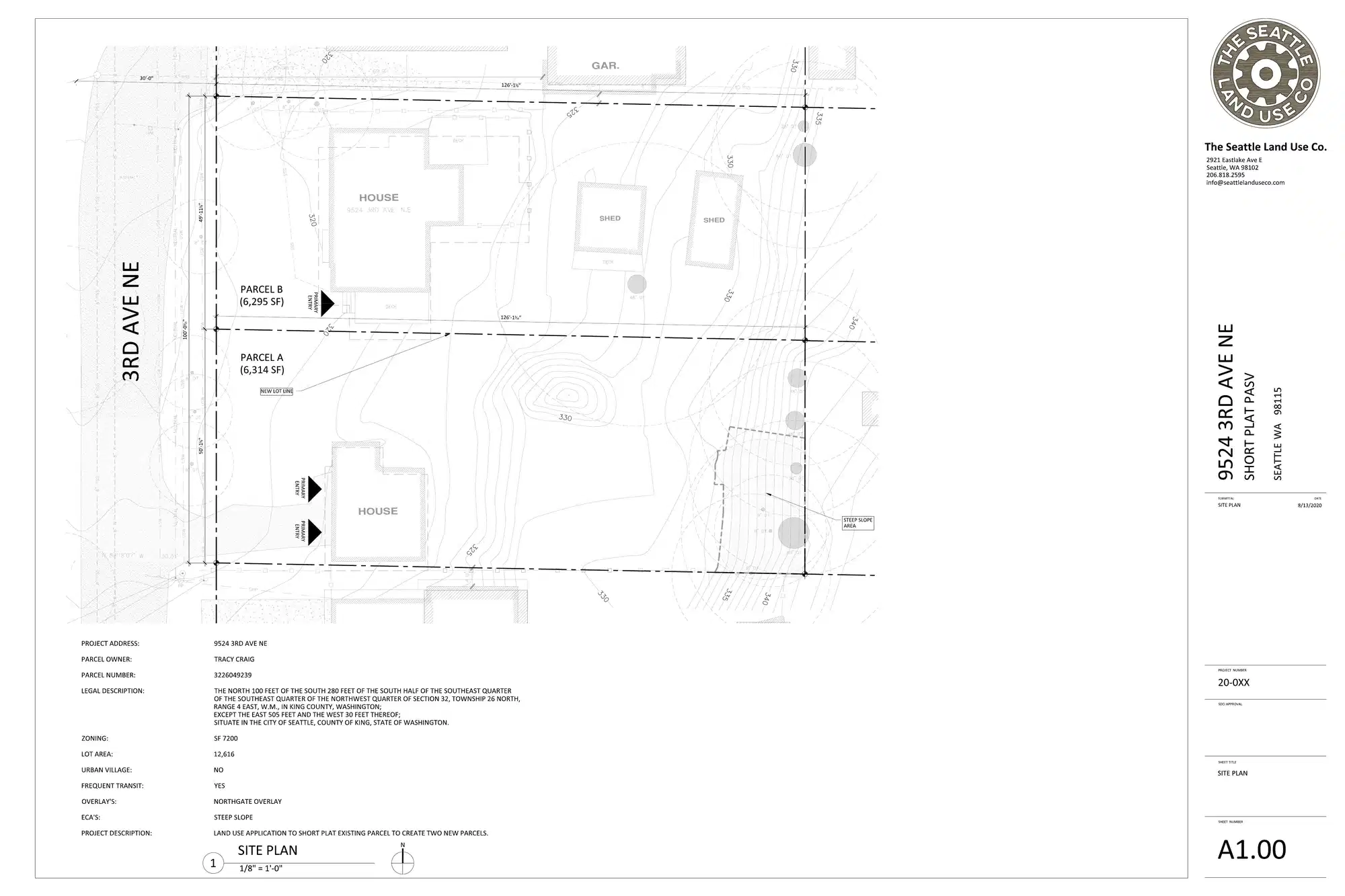 Site plan for 9524 3rd Ave NE