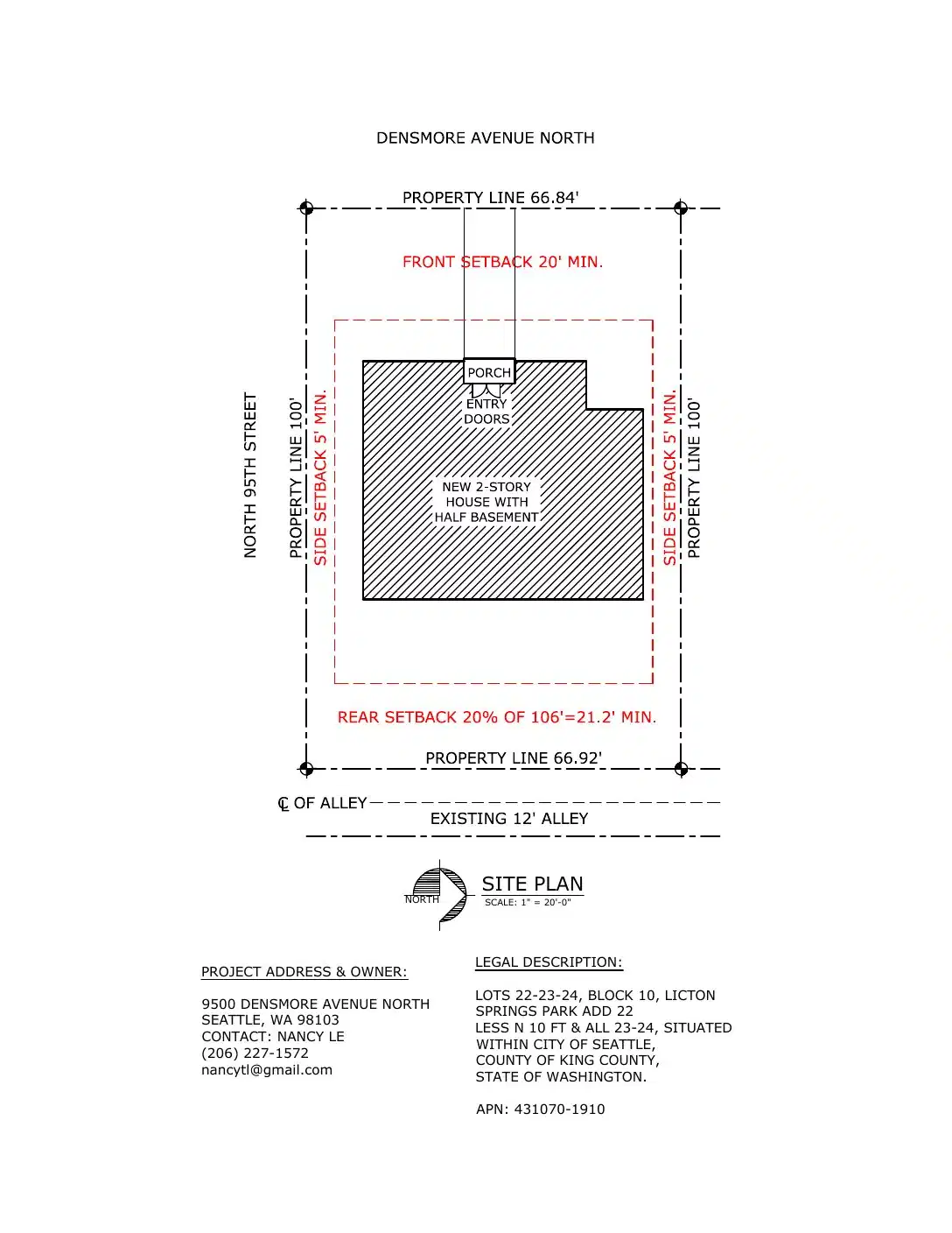 Site plan for 9500 Densmore Ave N