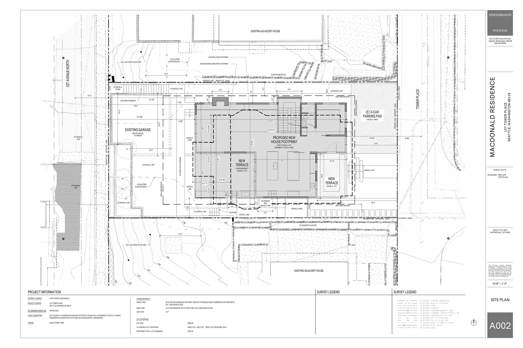 Site plan for 107 Tower Pl