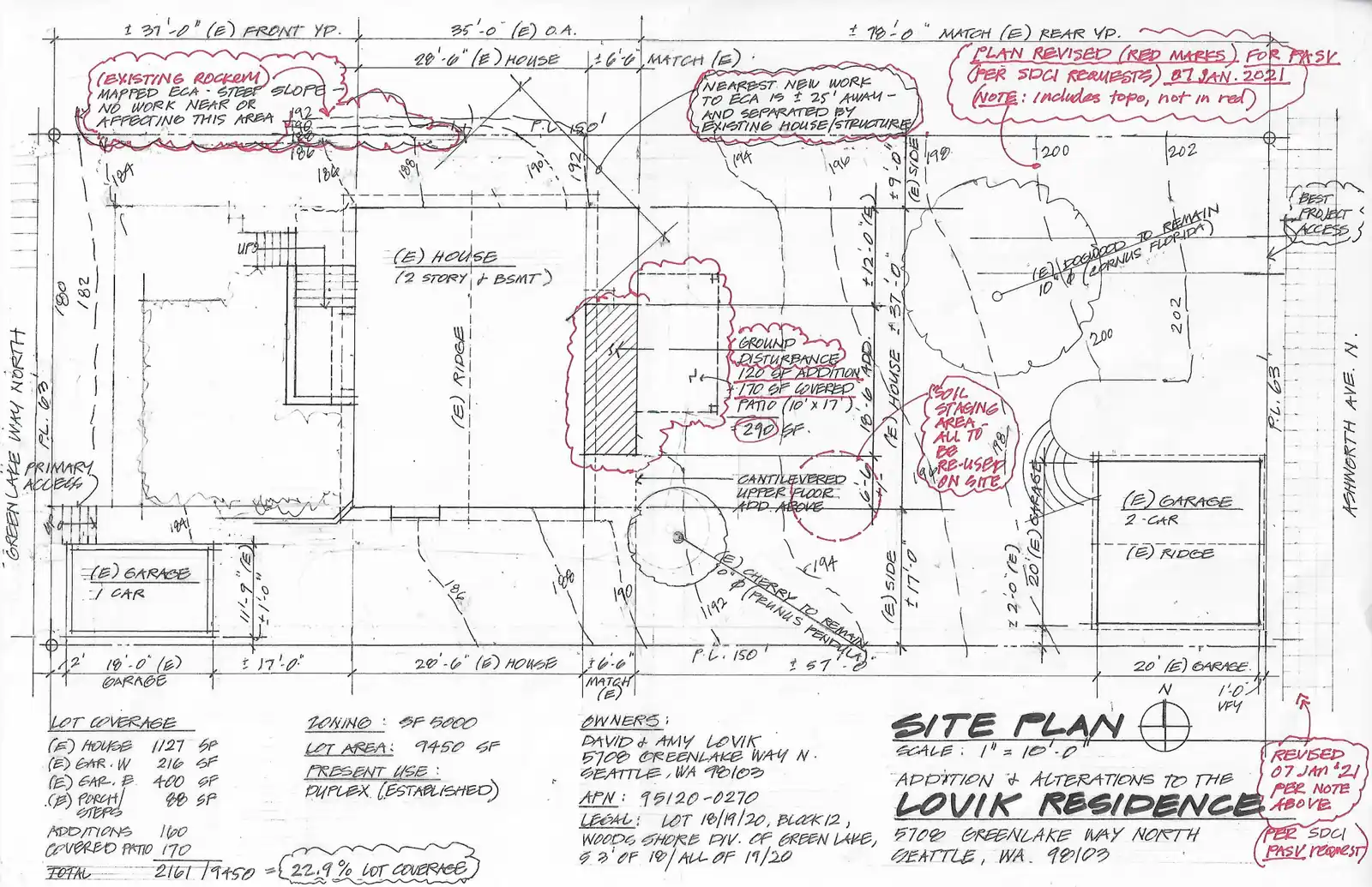 Site plan for 5708 East Green Lake Way N