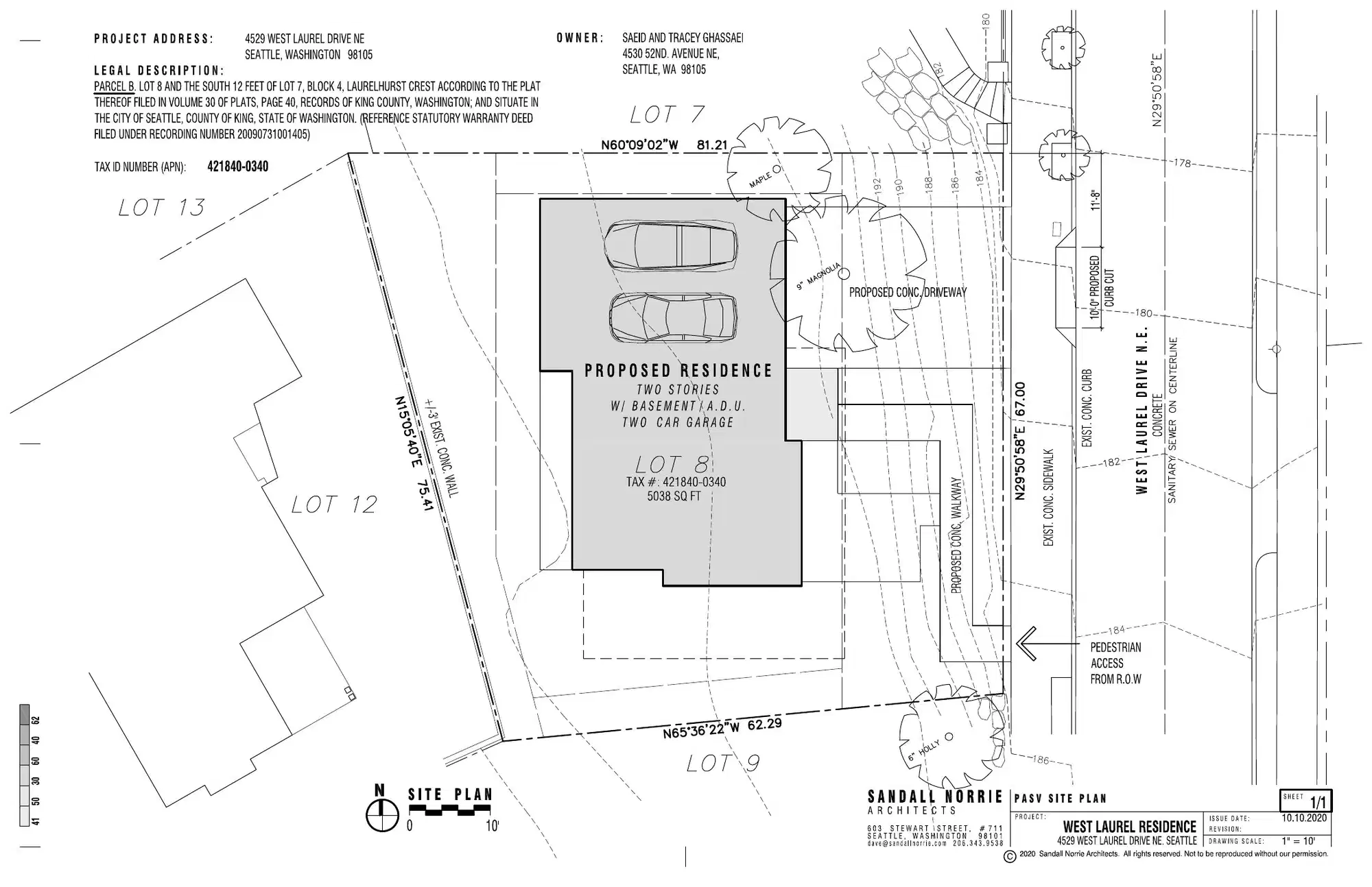 Site plan for 4529 West Laurel Dr NE