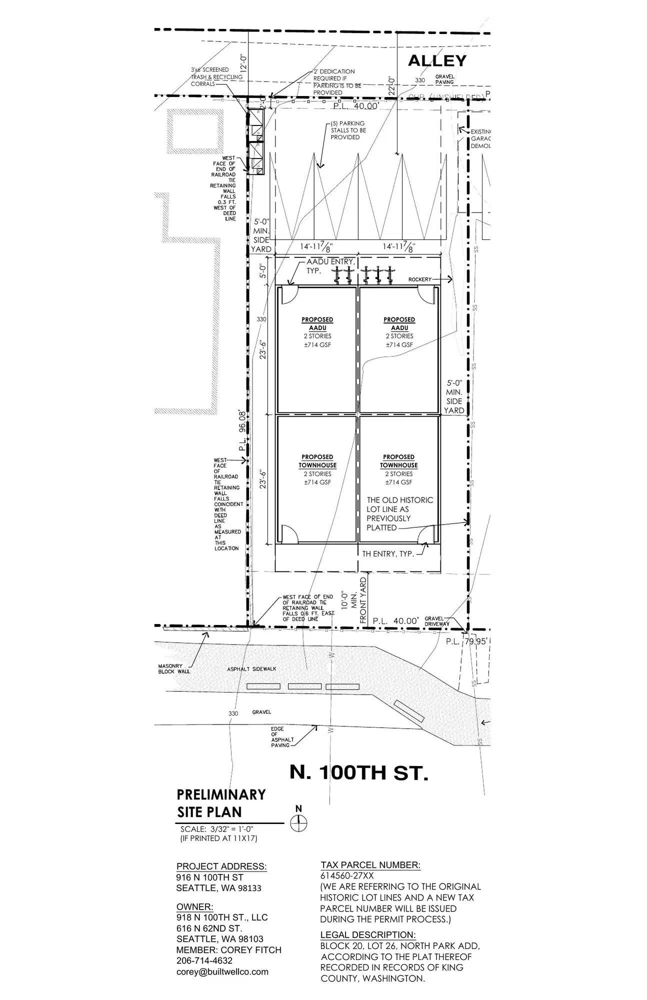 Site plan for 914 N 100th St