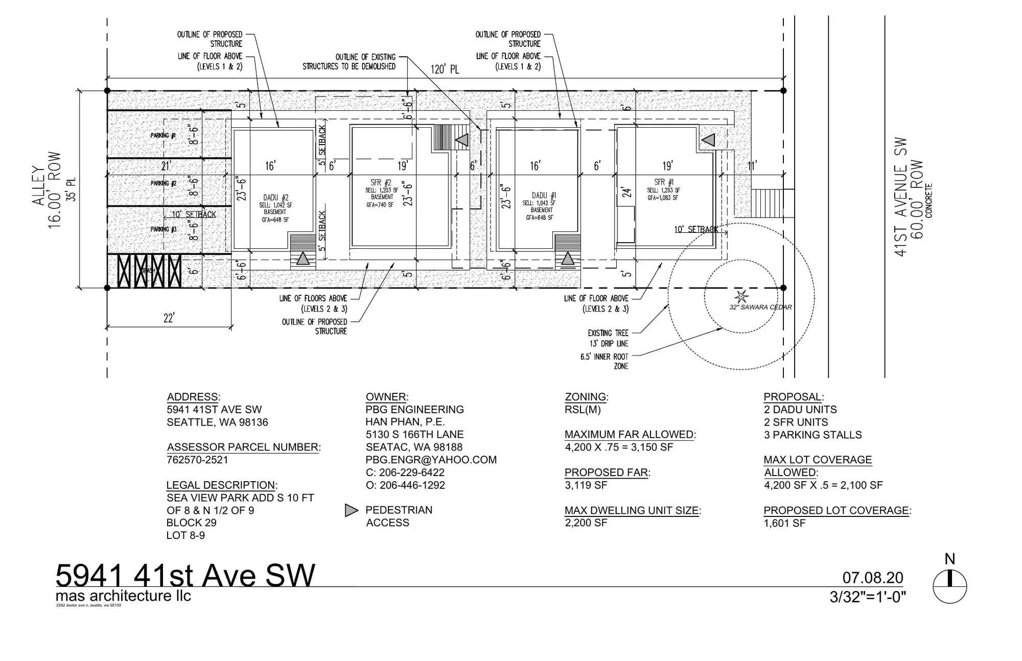 Site plan for 5939 41st Ave SW