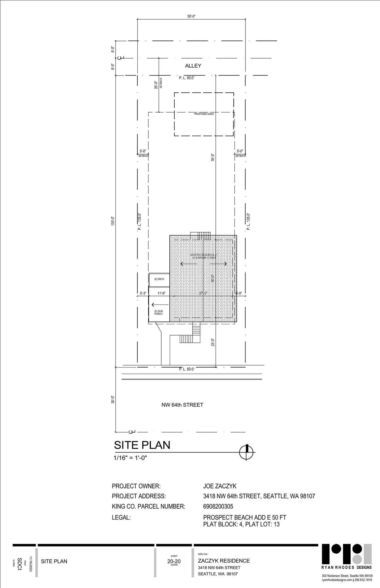 Site plan for 3418 NW 64th St