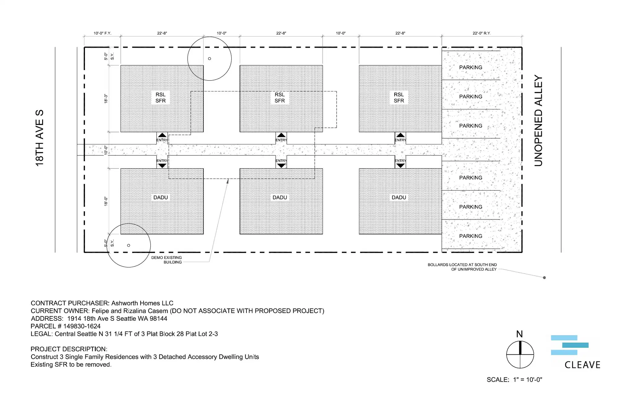 Site plan for 1918 18th Ave S