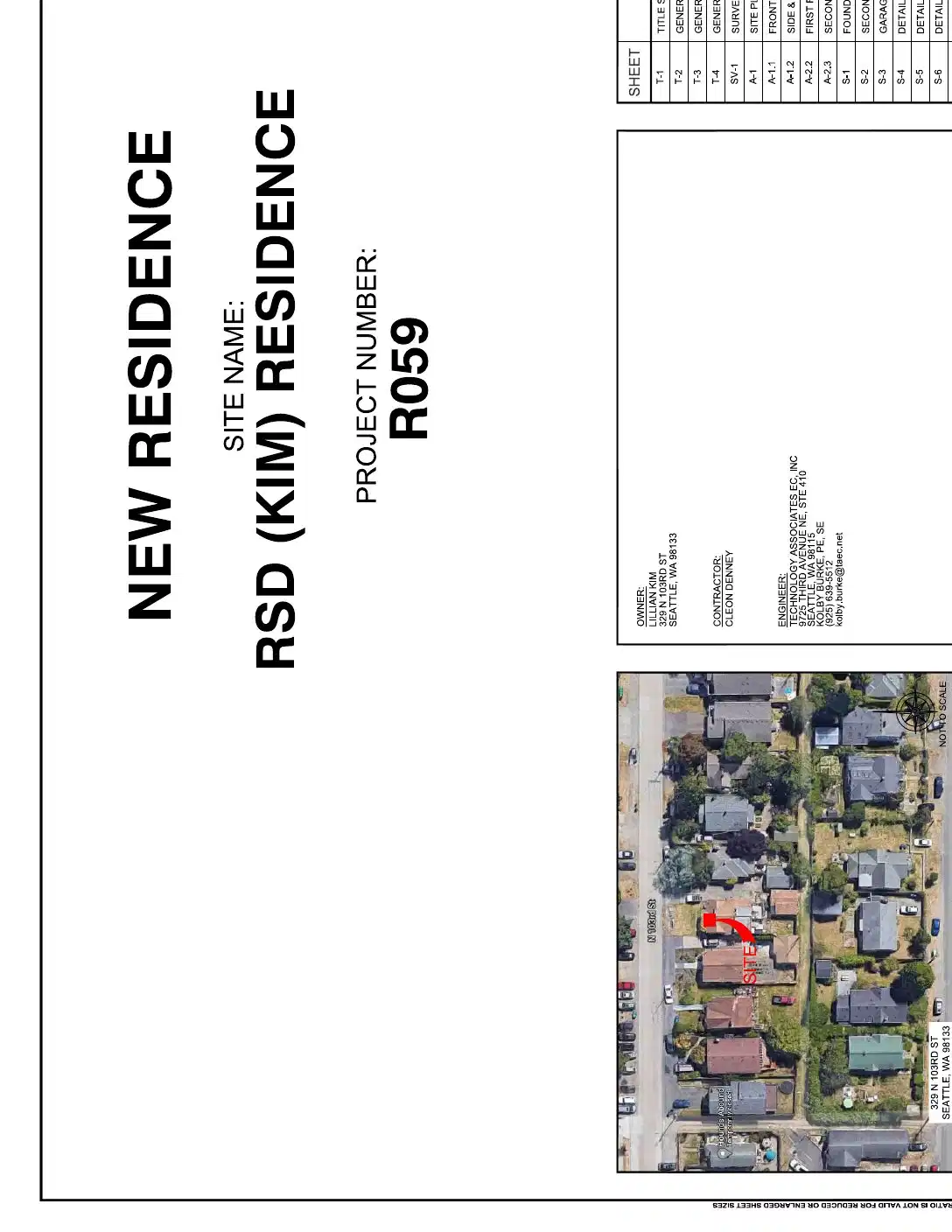 Site plan for 329 N 103rd St