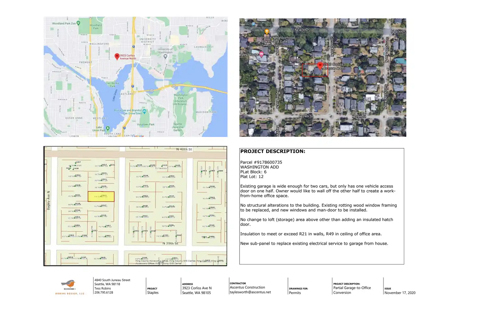 Site plan for 3923 Corliss Ave N