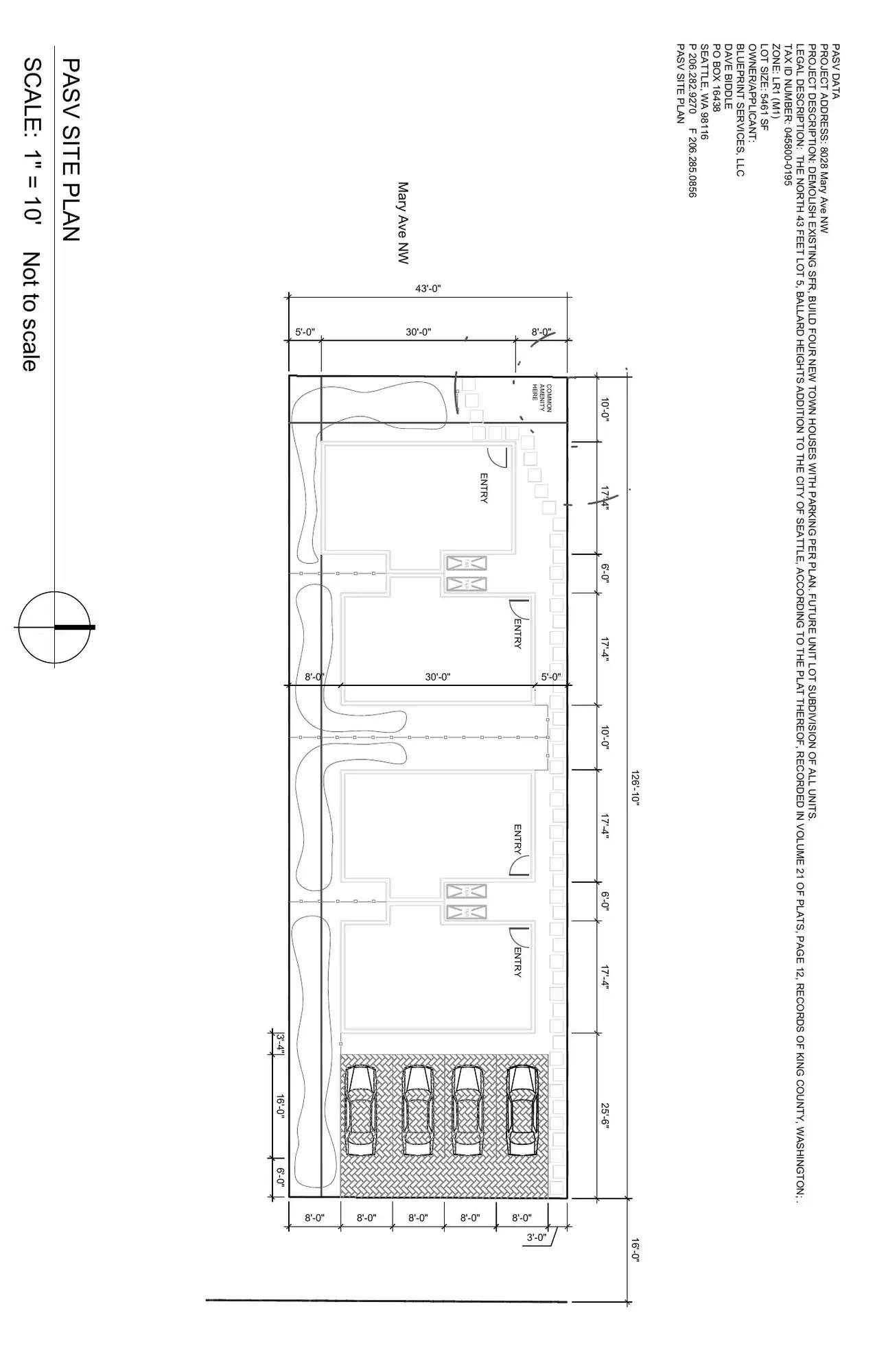 Site plan for 8028 Mary Ave NW