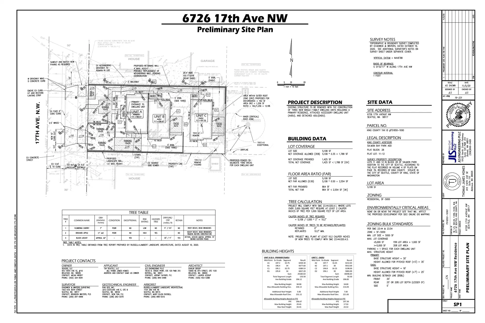 Site plan for 6726 17th Ave NW