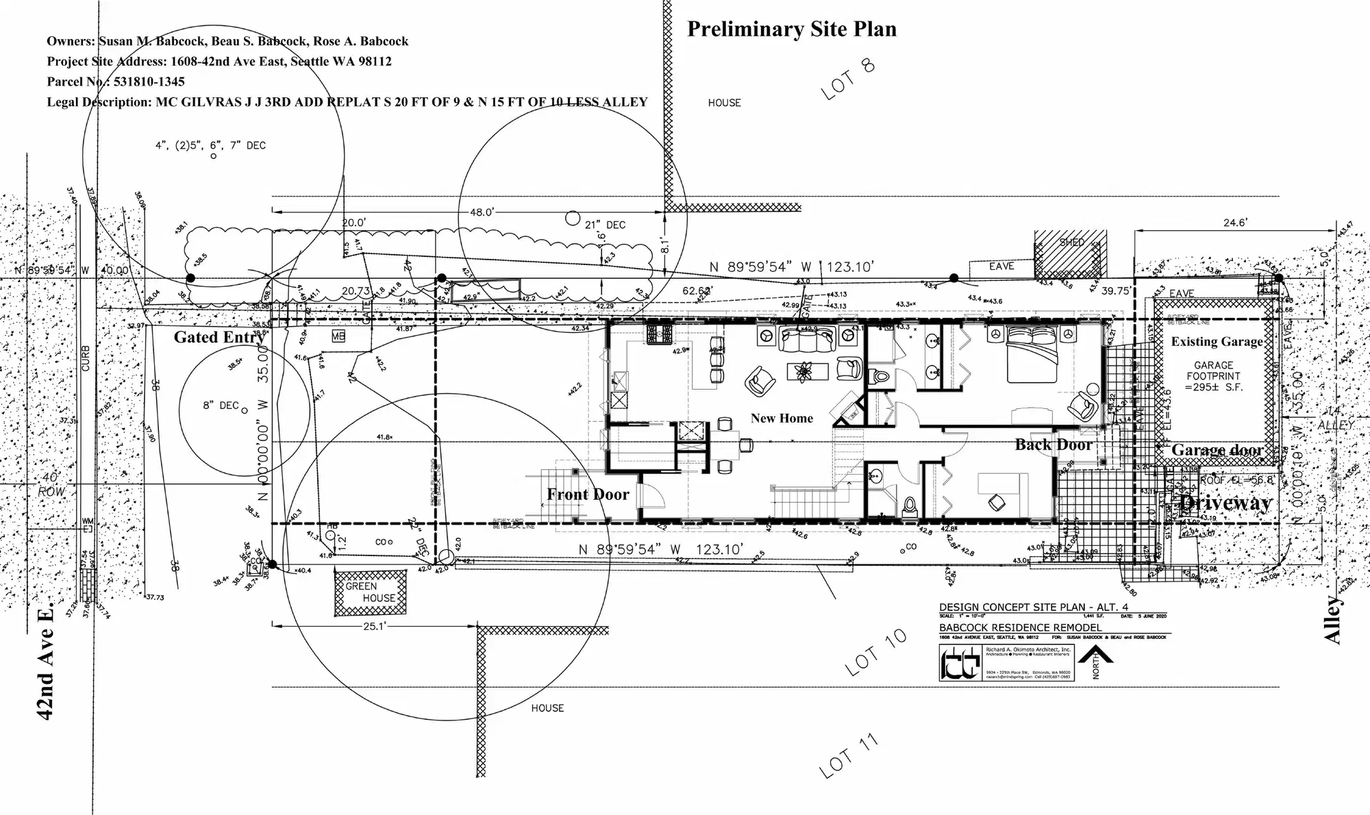 Site plan for 1608 42nd Ave E