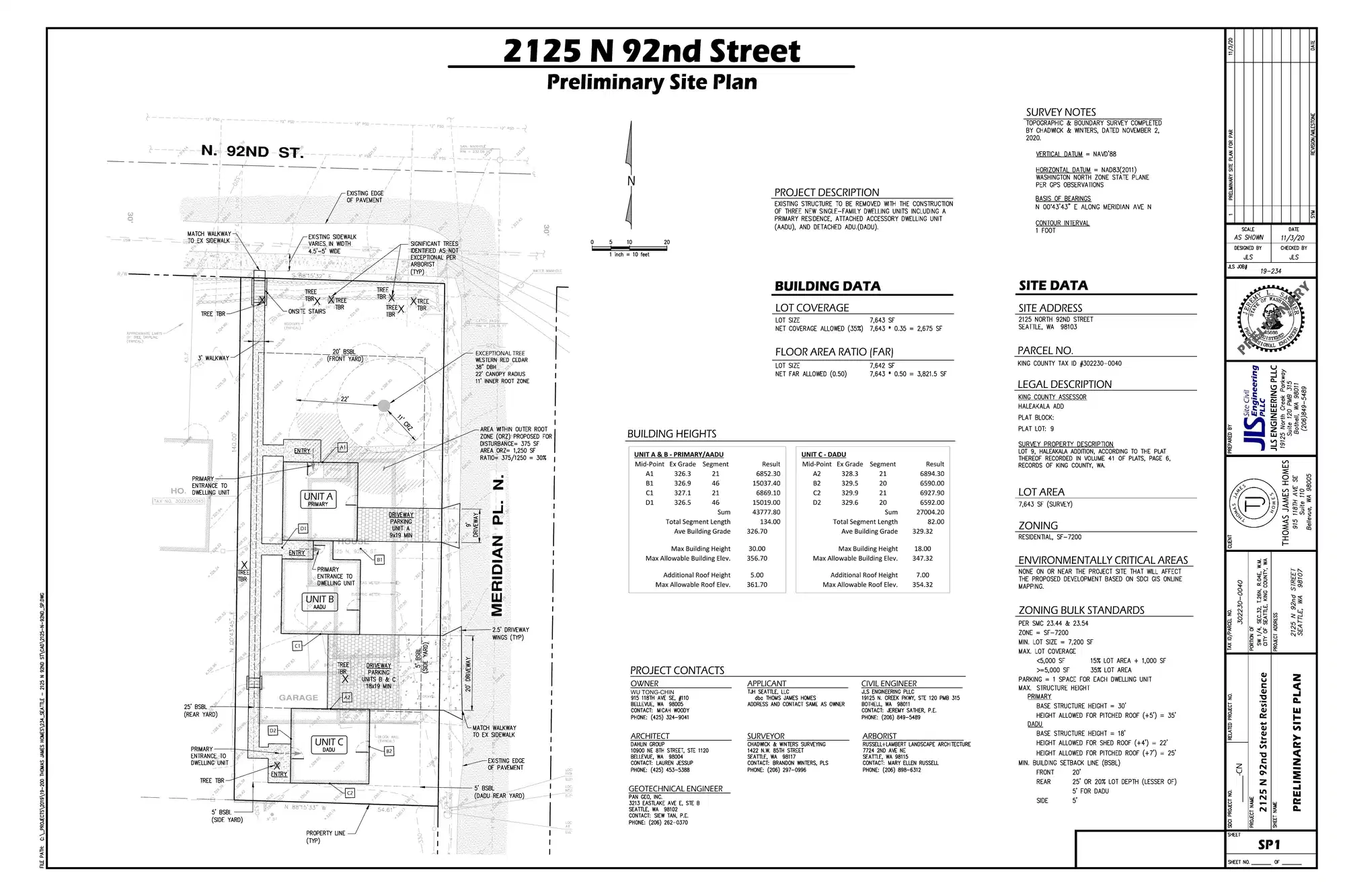 Site plan for 2125 N 92nd St