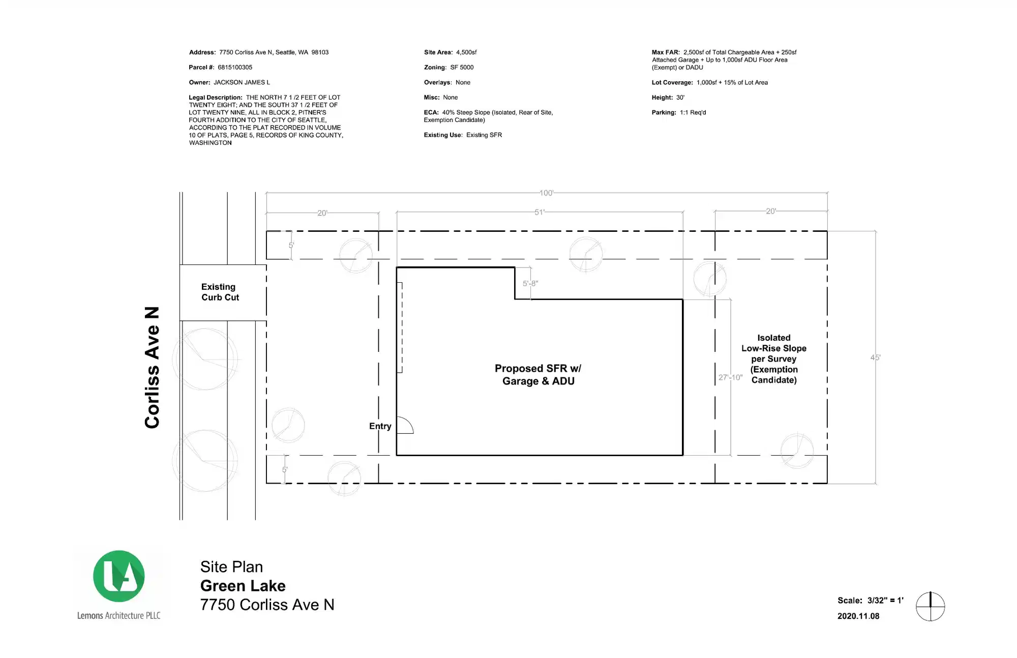 Site plan for 7750 Corliss Ave N