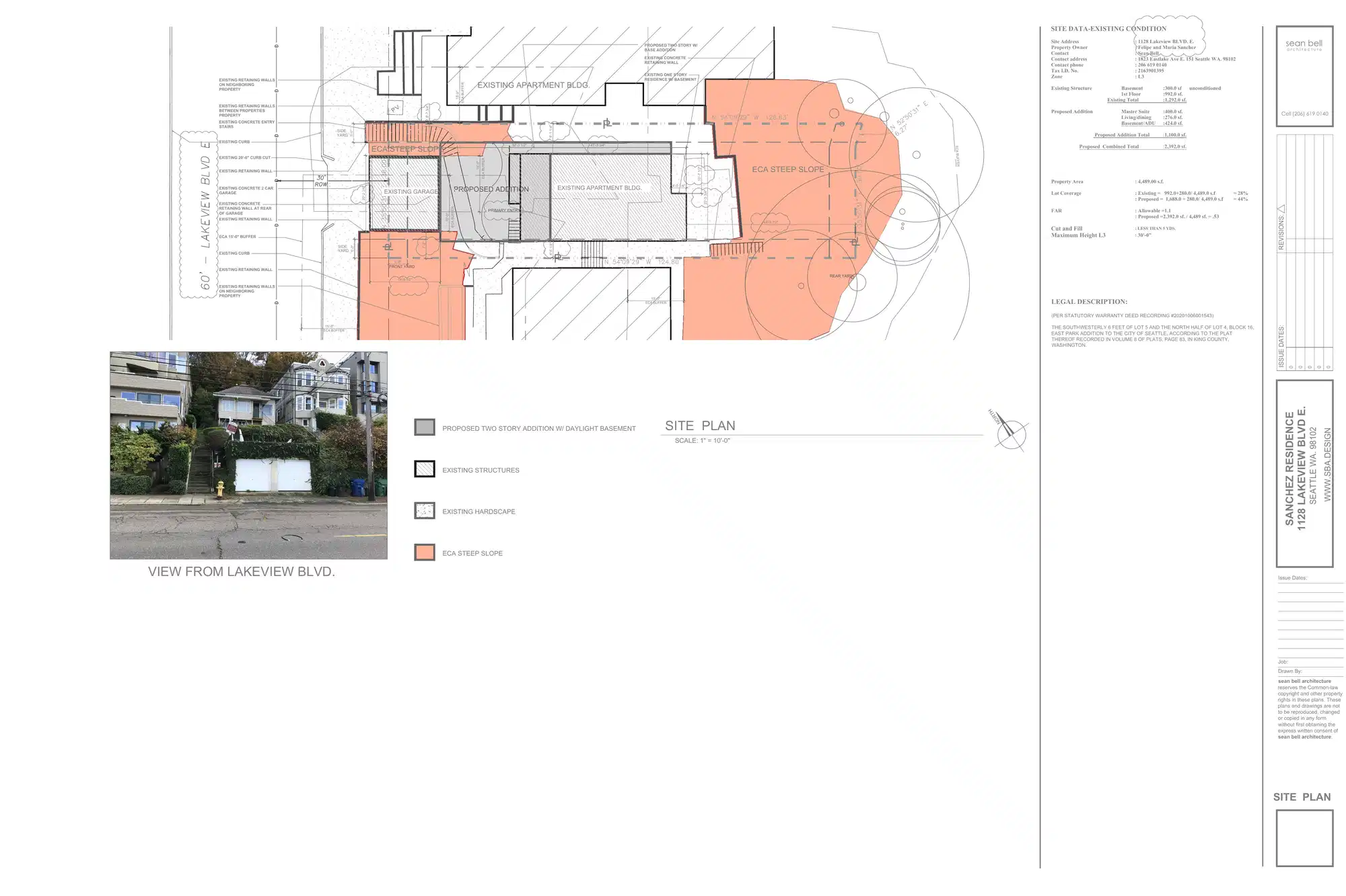 Site plan for 1128 Lakeview Blvd E
