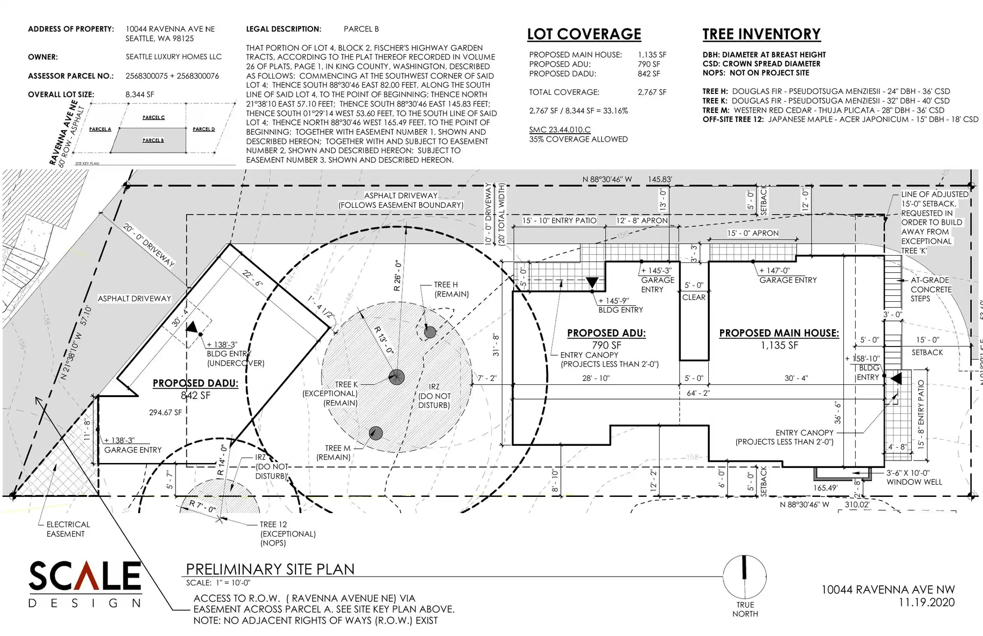 Site plan for 10044 Ravenna Ave NE