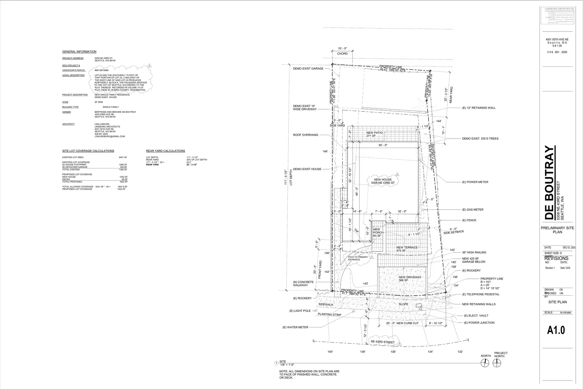 Site plan for 5308 NE 43rd St