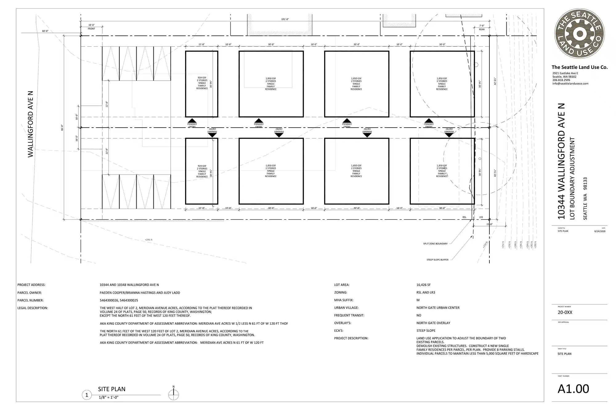 Site plan for 10348 Wallingford Ave N