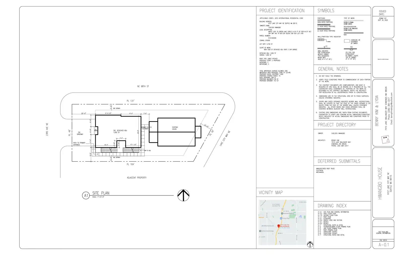Site plan for 9730 23rd Ave NE