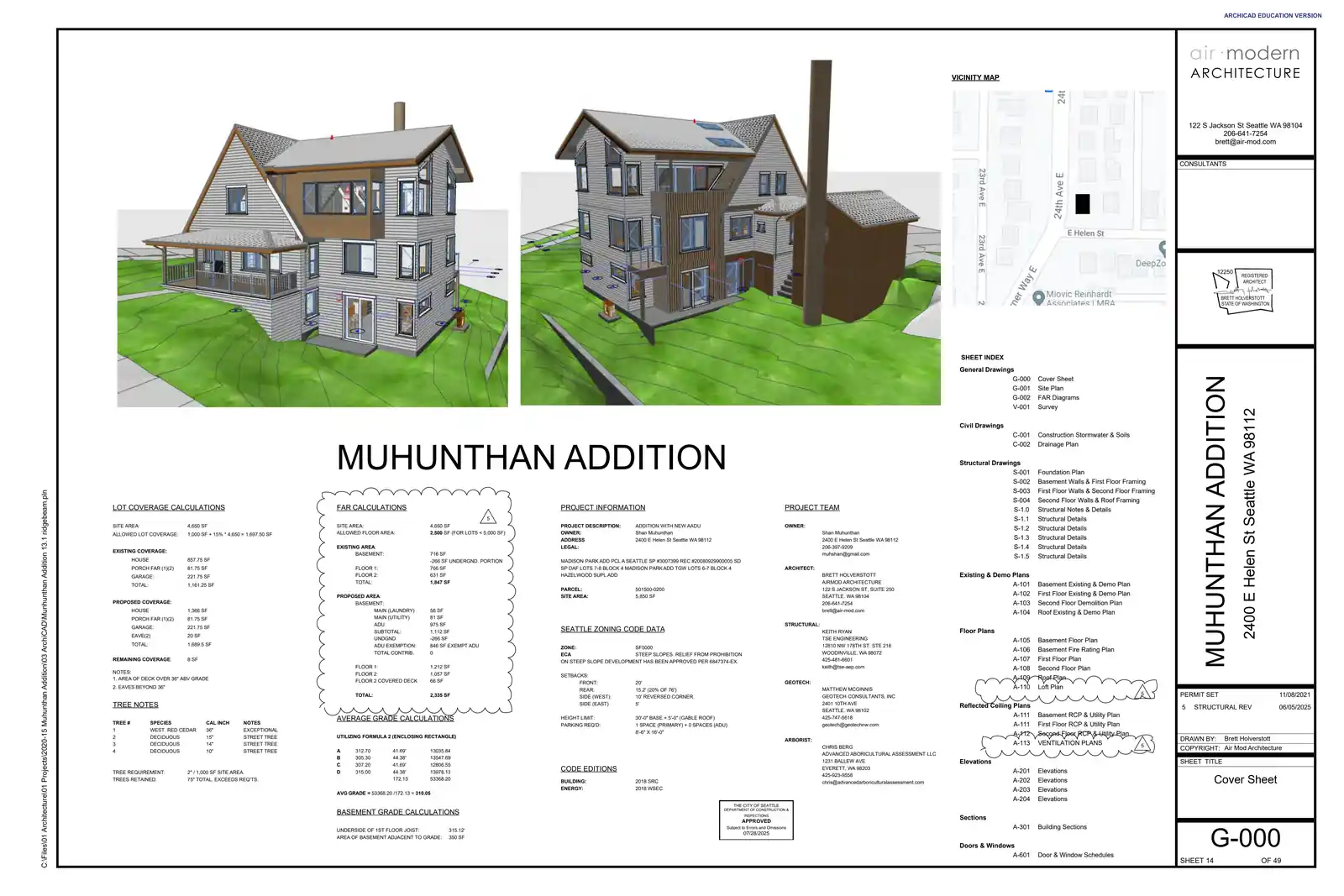 Site plan for 2400 E Helen St