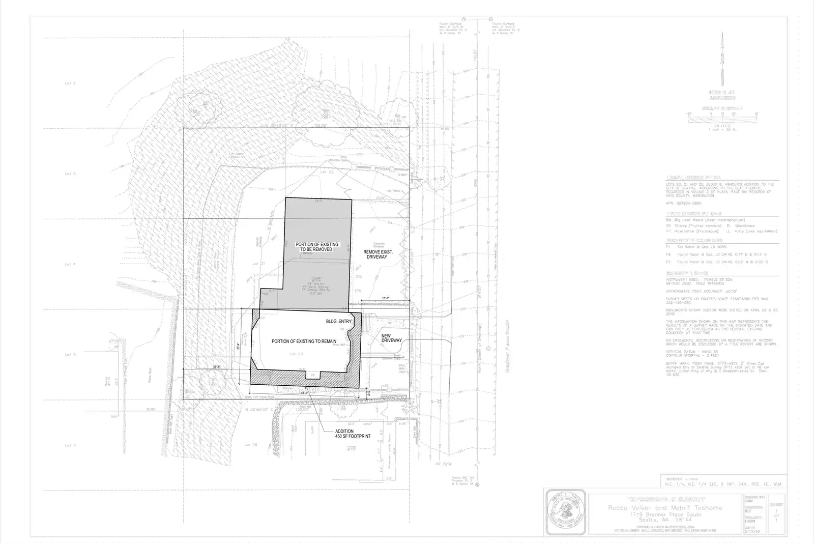 Site plan for 1719 Bradner Pl S
