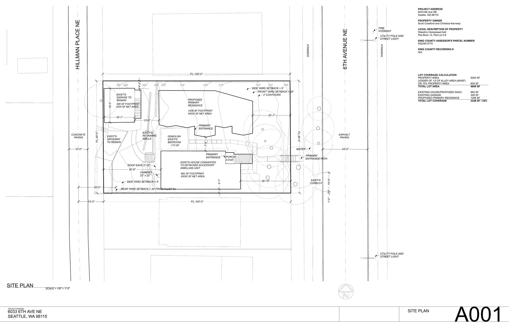Site plan for 6033 6th Ave NE