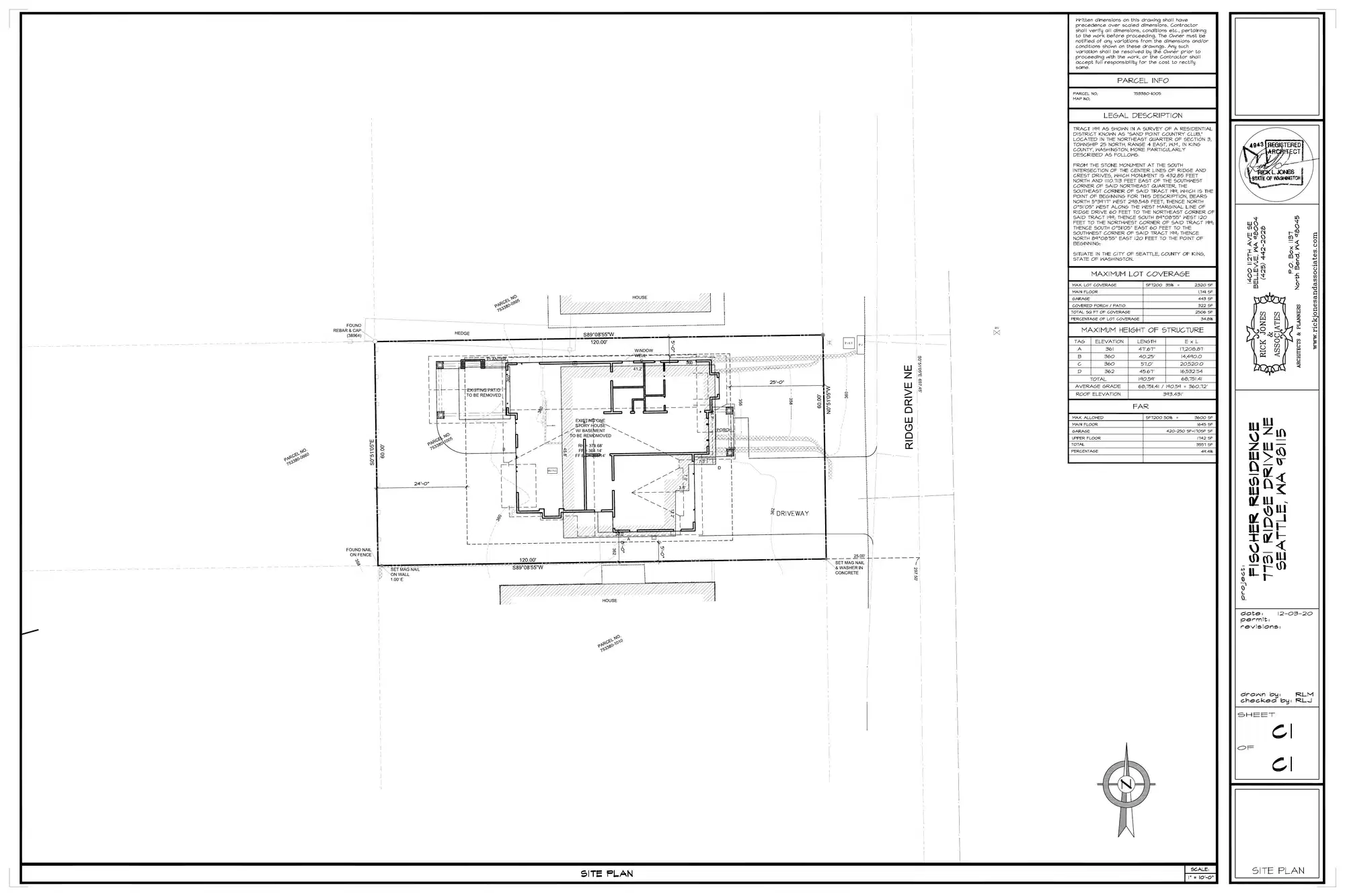 Site plan for 7731 Ridge Dr NE