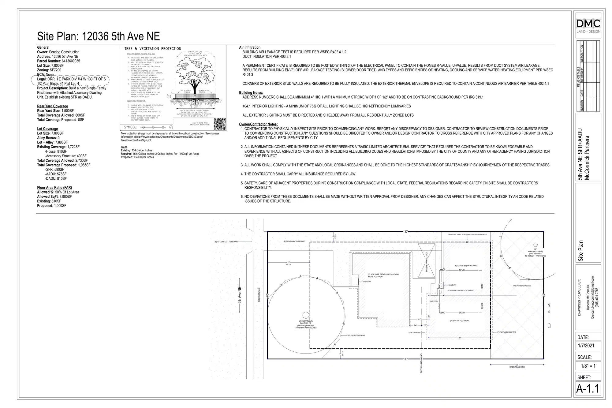 Site plan for 12038 5th Ave NE