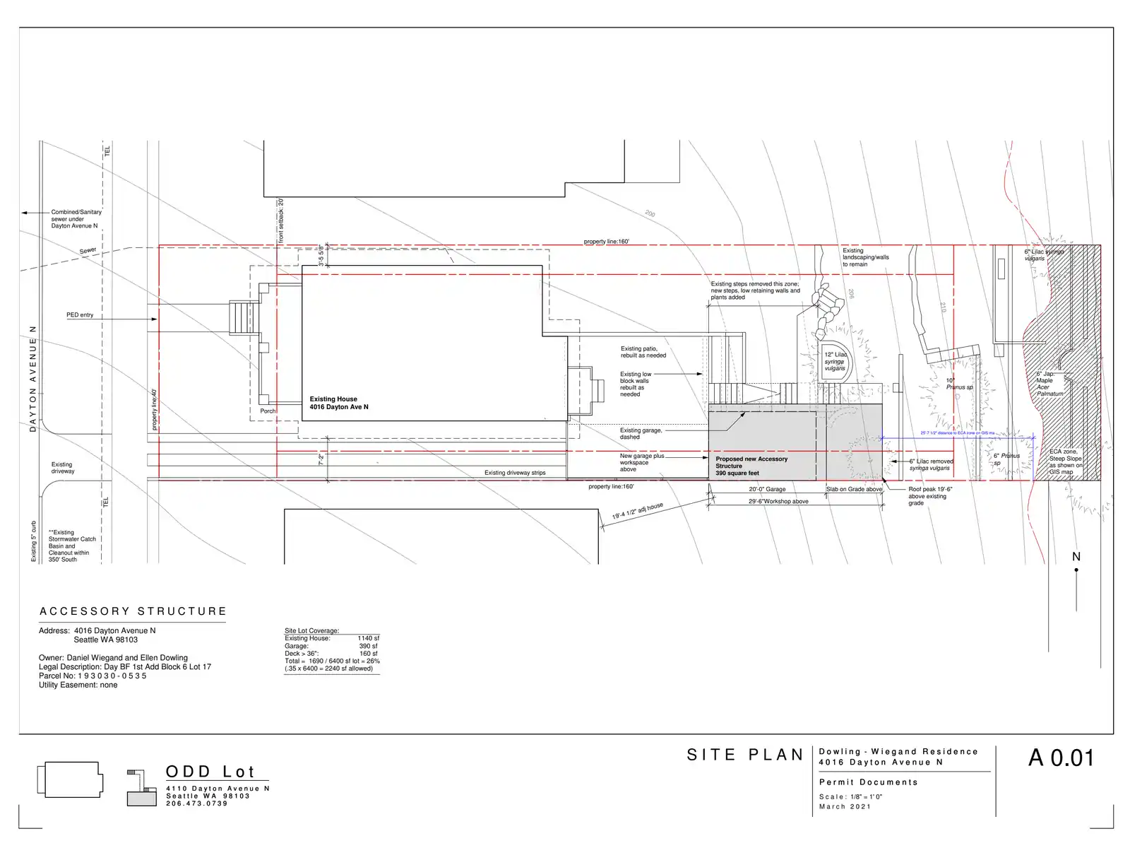 Site plan for 4016 Dayton Ave N