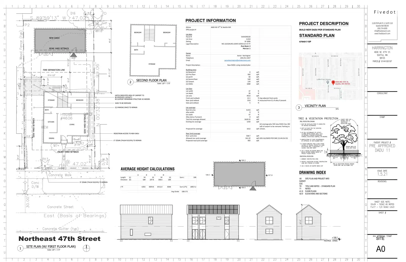 Site plan for 4606 NE 47th St
