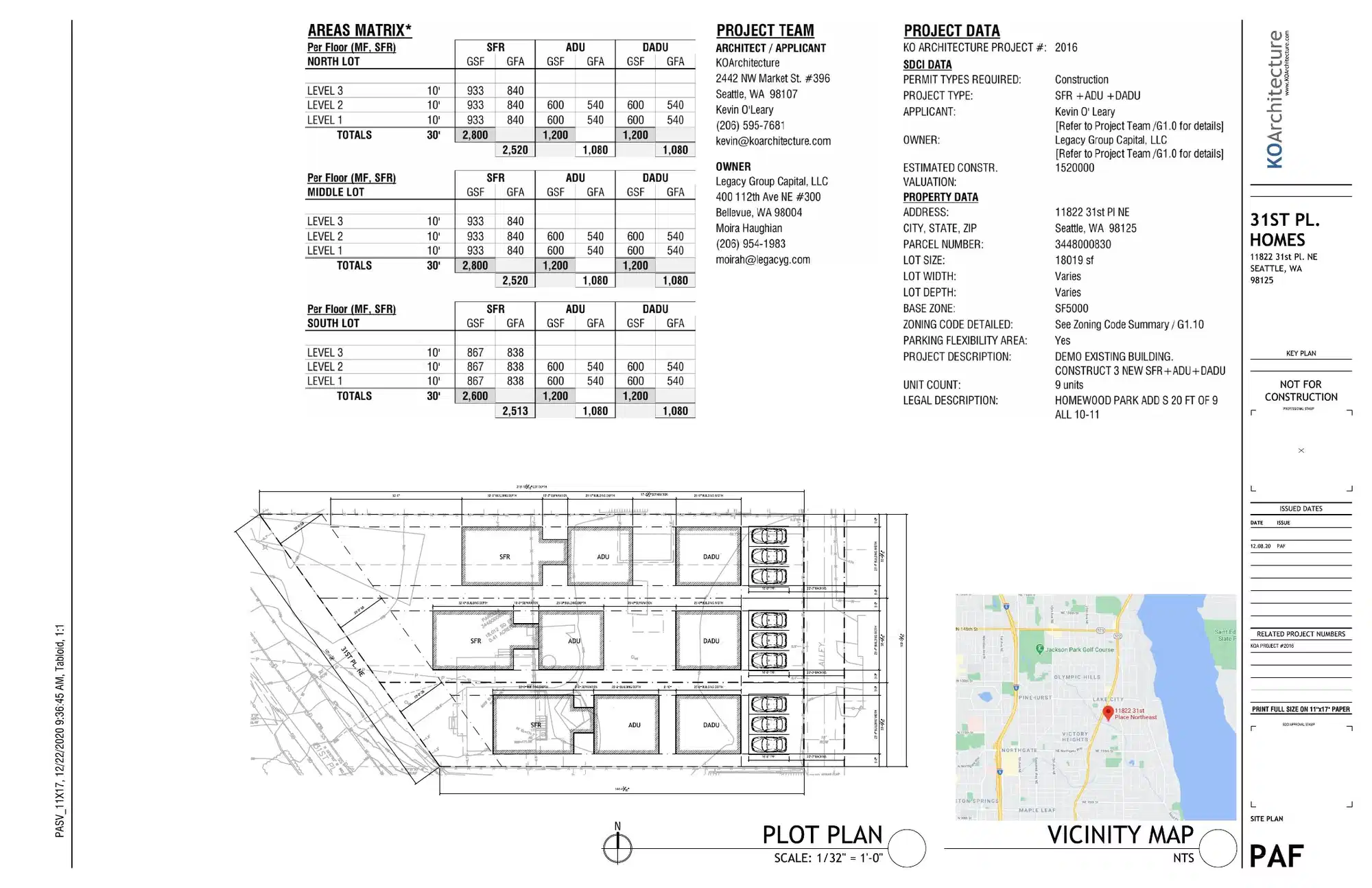 Site plan for 11830 31st Pl NE