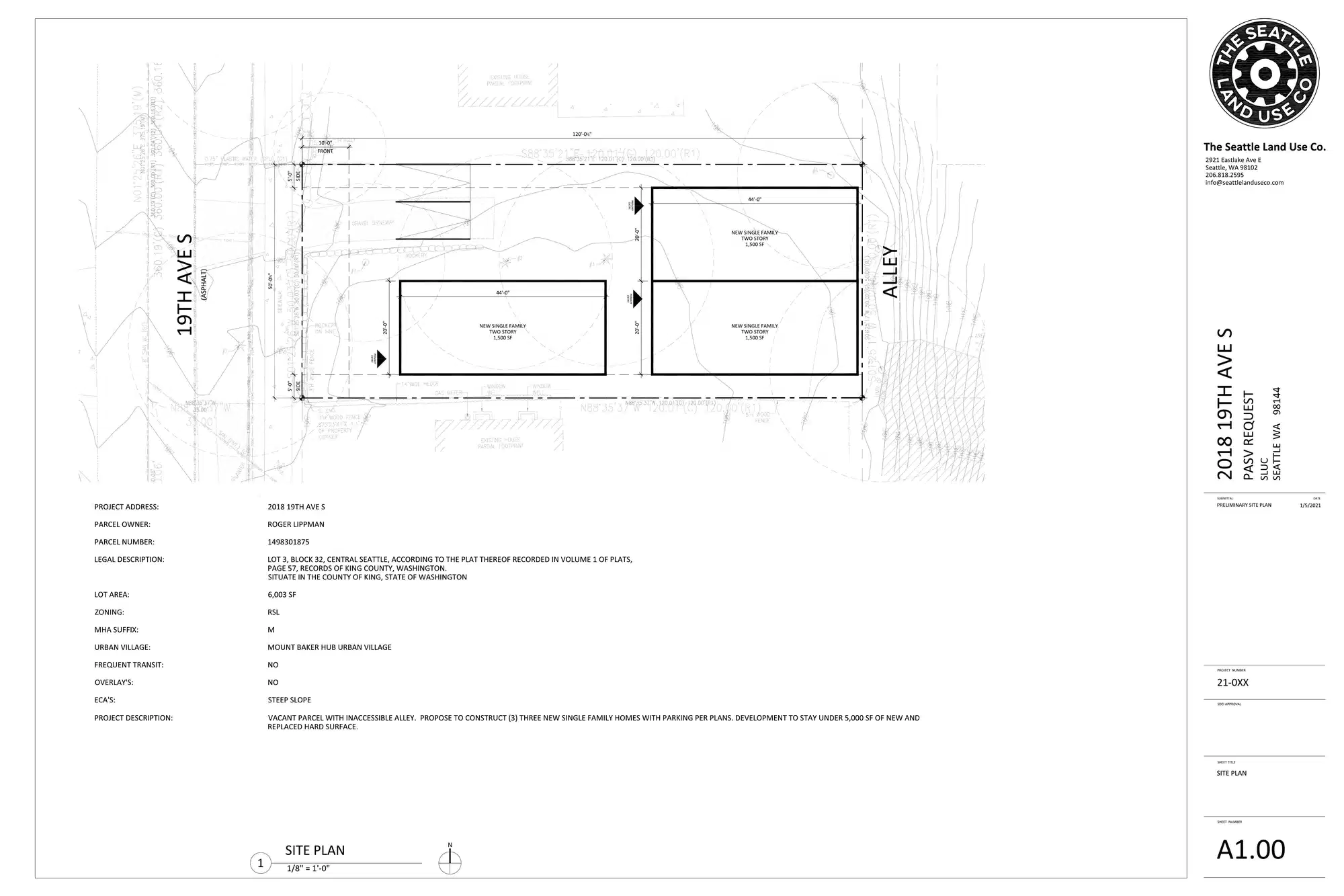 Site plan for 2014 19th Ave S