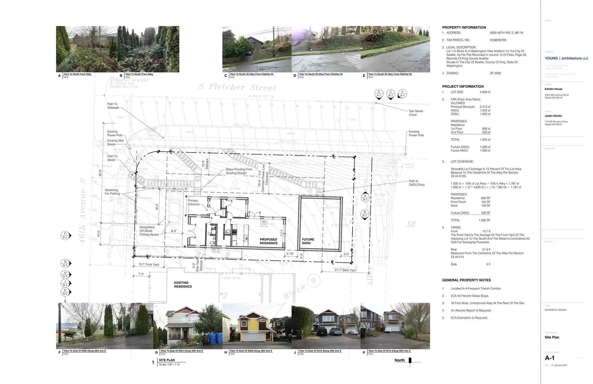 Site plan for 9300 46th Ave S