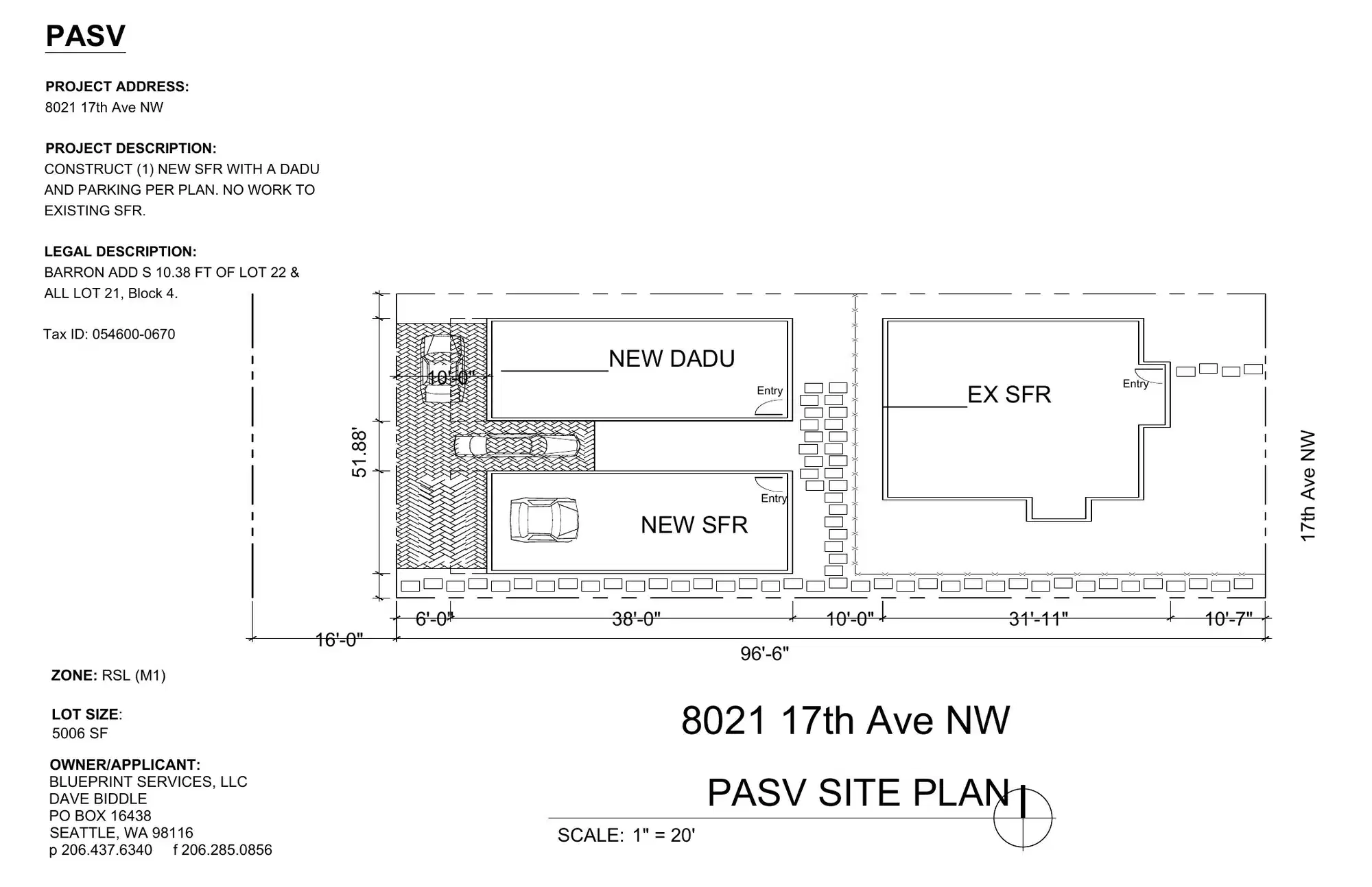 Site plan for 8023 17th Ave NW