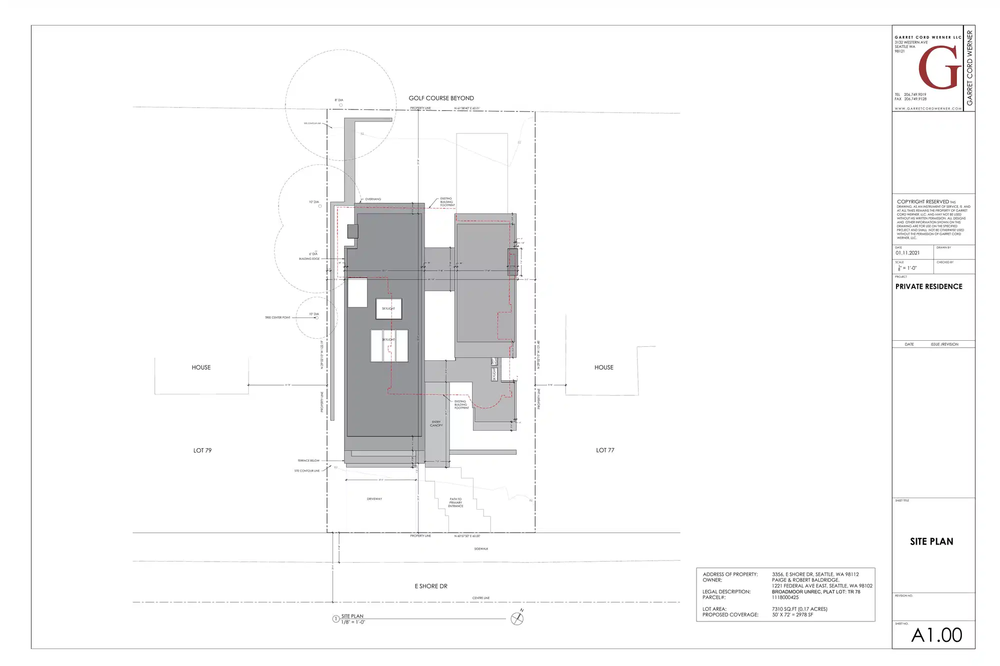Site plan for 3356 E Shore Dr