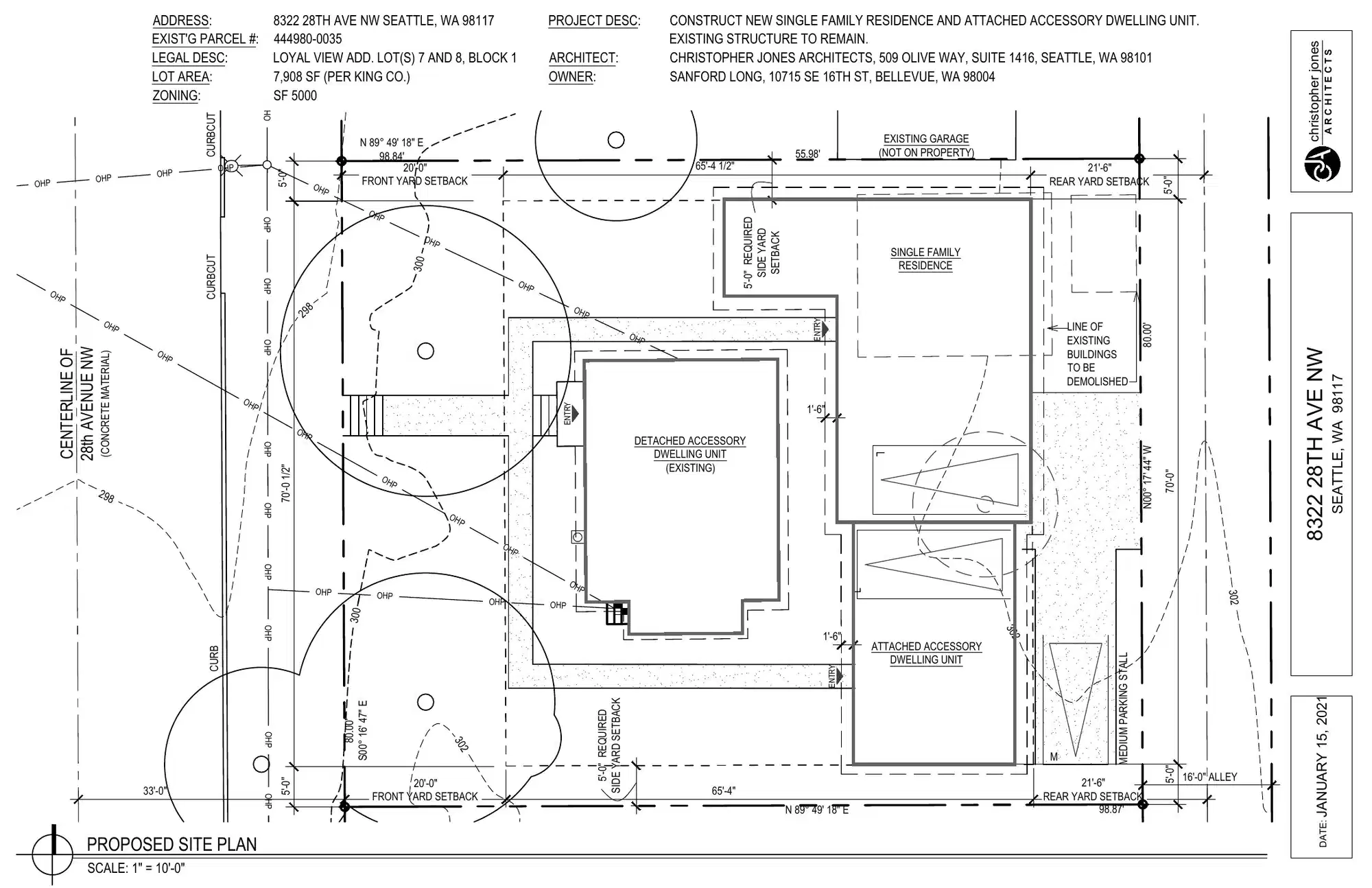 Site plan for 8326 28th Ave NW