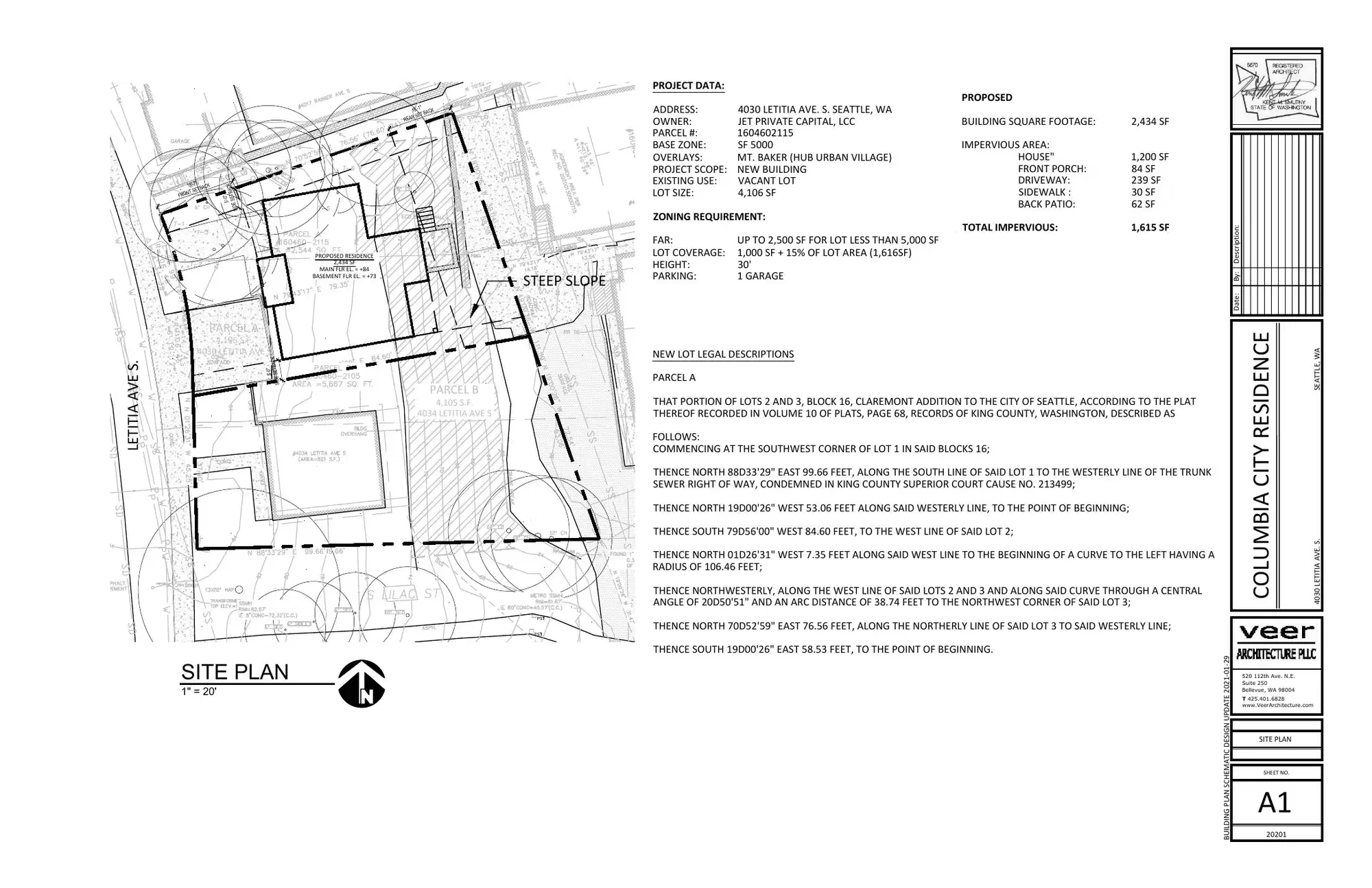 Site plan for 4030 Letitia Ave S