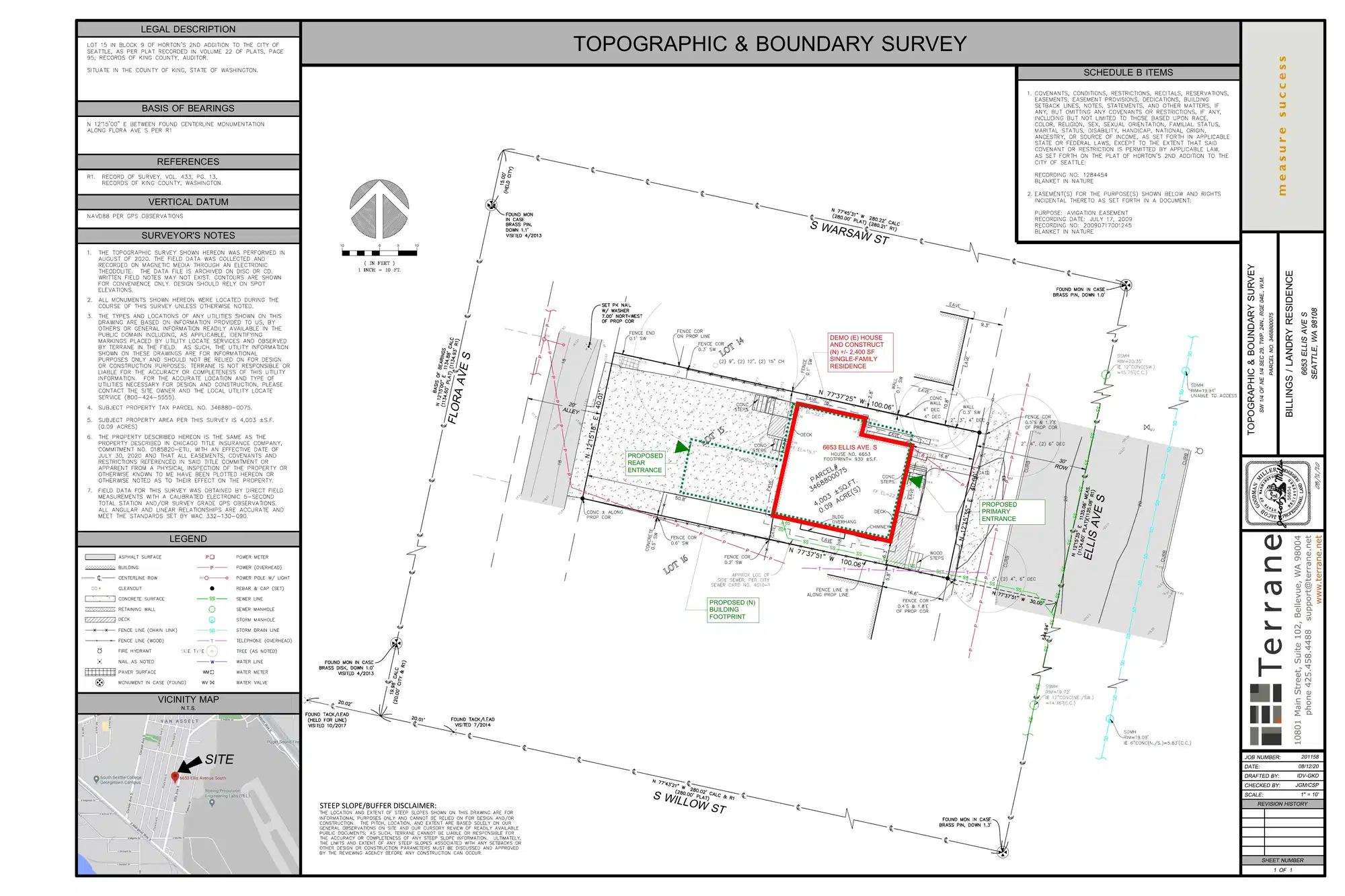 Site plan for 6653 Ellis Ave S