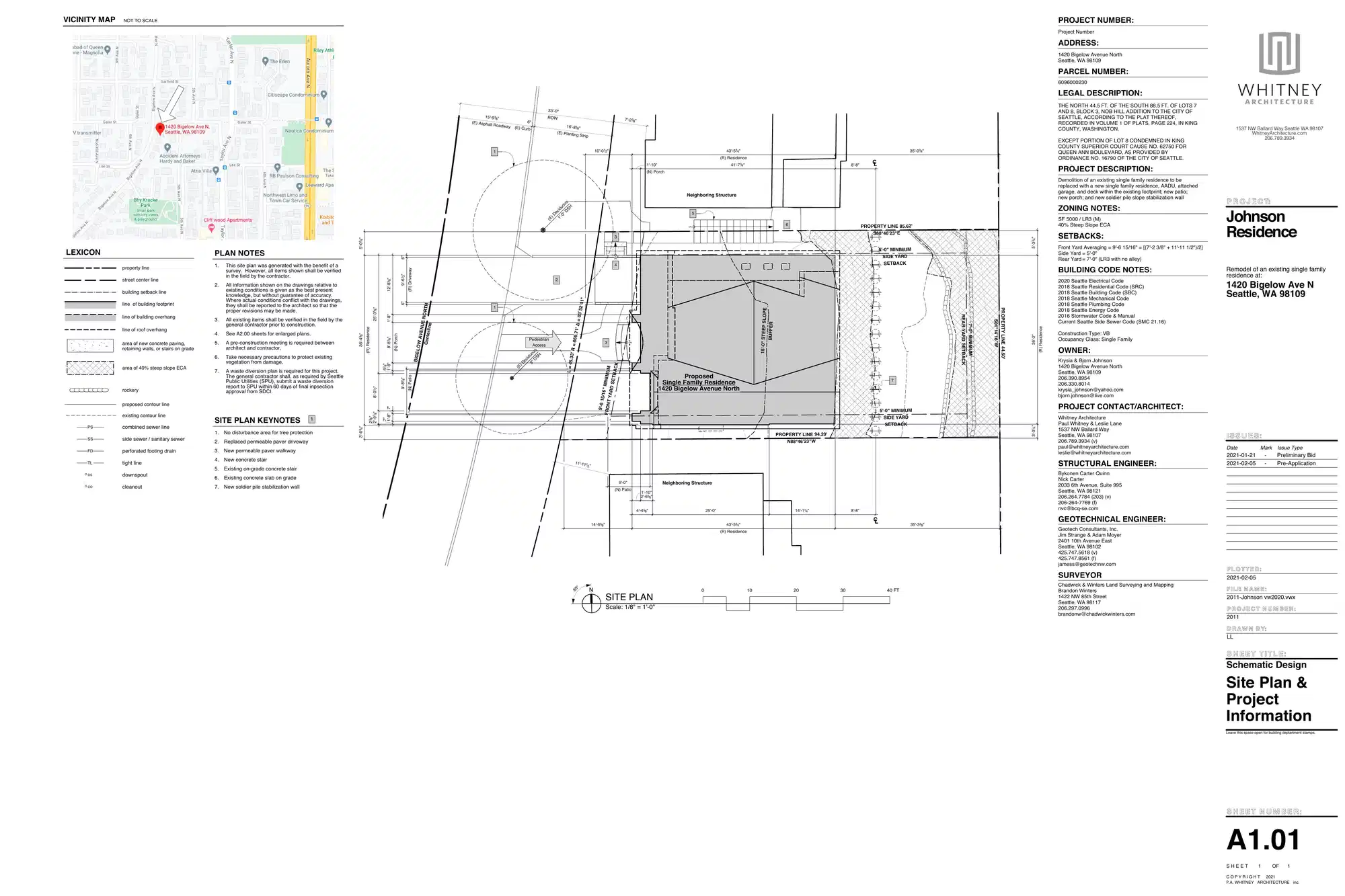 Site plan for 1420 Bigelow Ave N