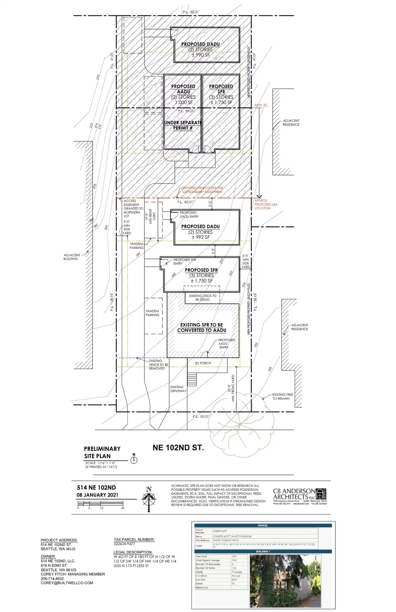 Site plan for 514 NE 102nd St