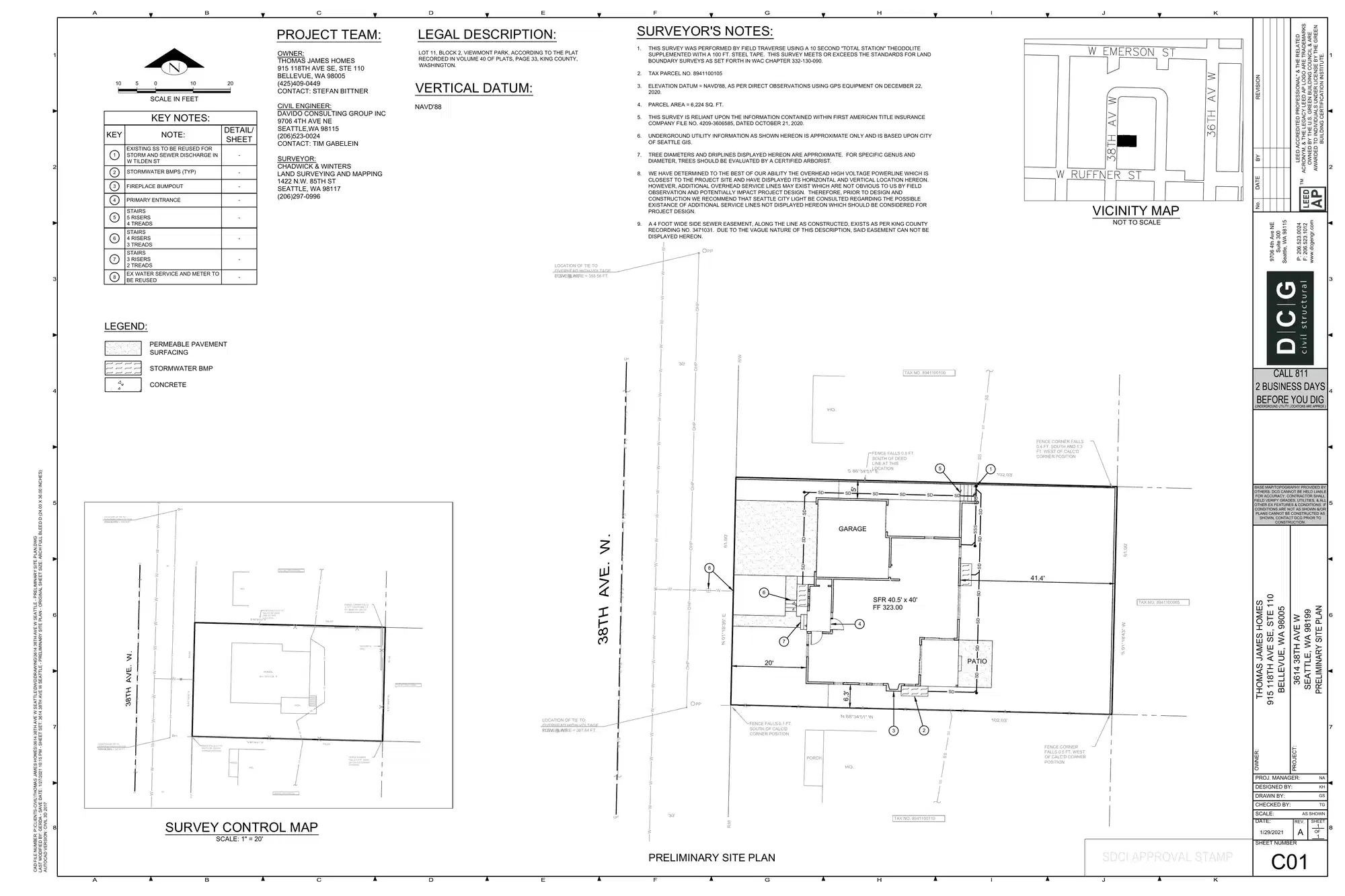 Site plan for 3614 38th Ave W