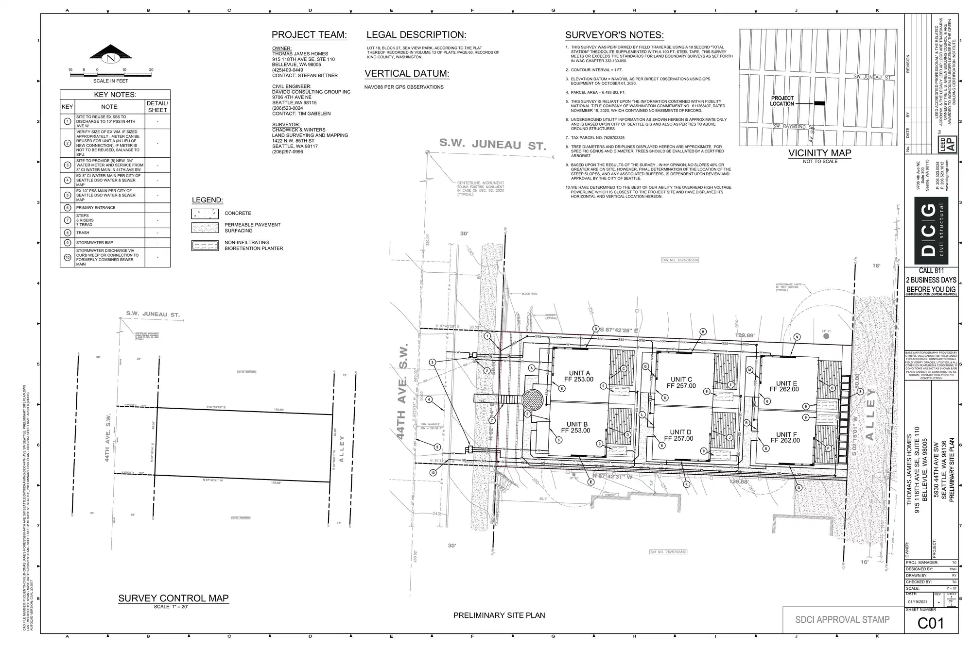 Site plan for 5930 44th Ave SW