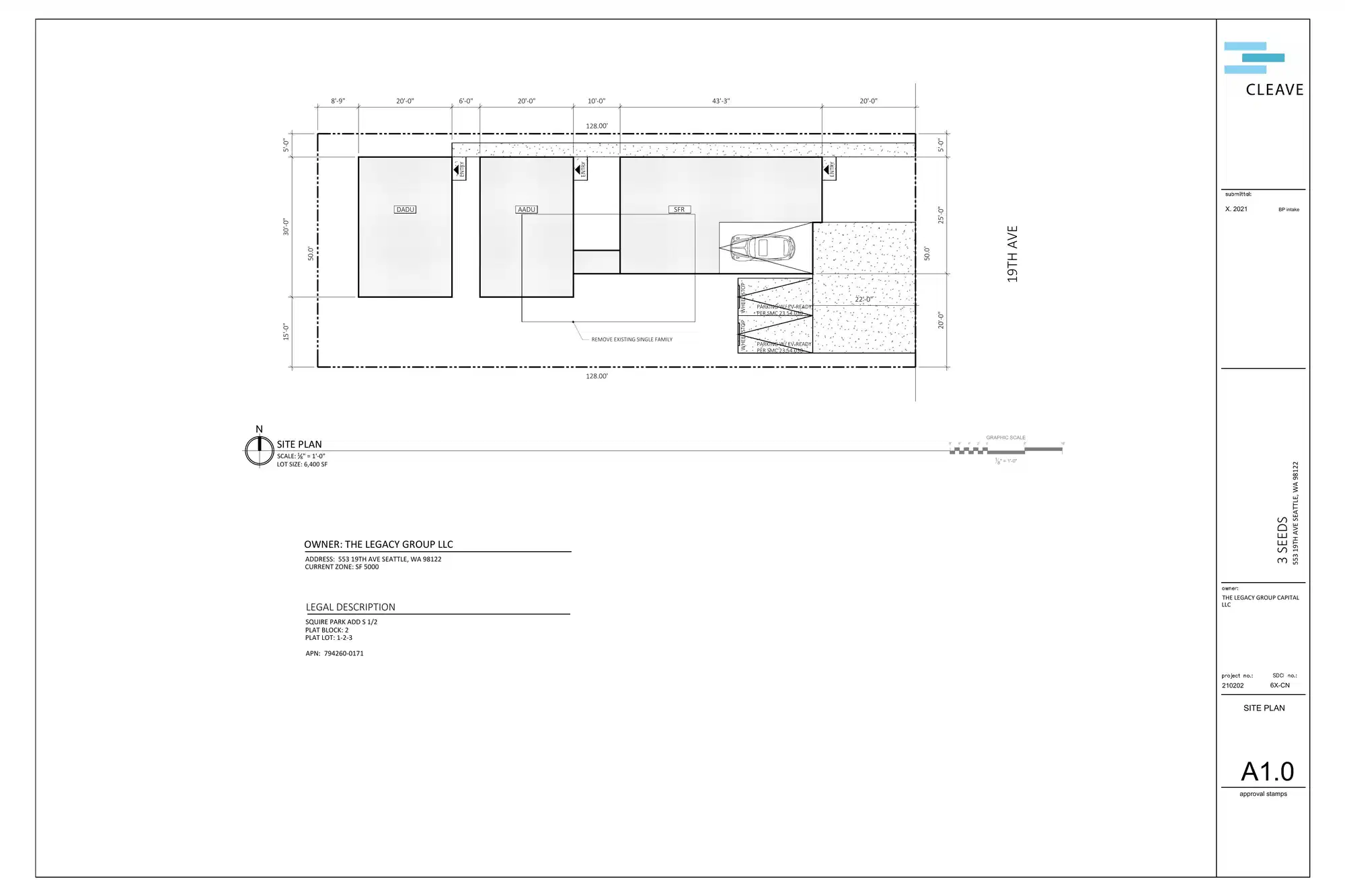 Site plan for 553 19th Ave