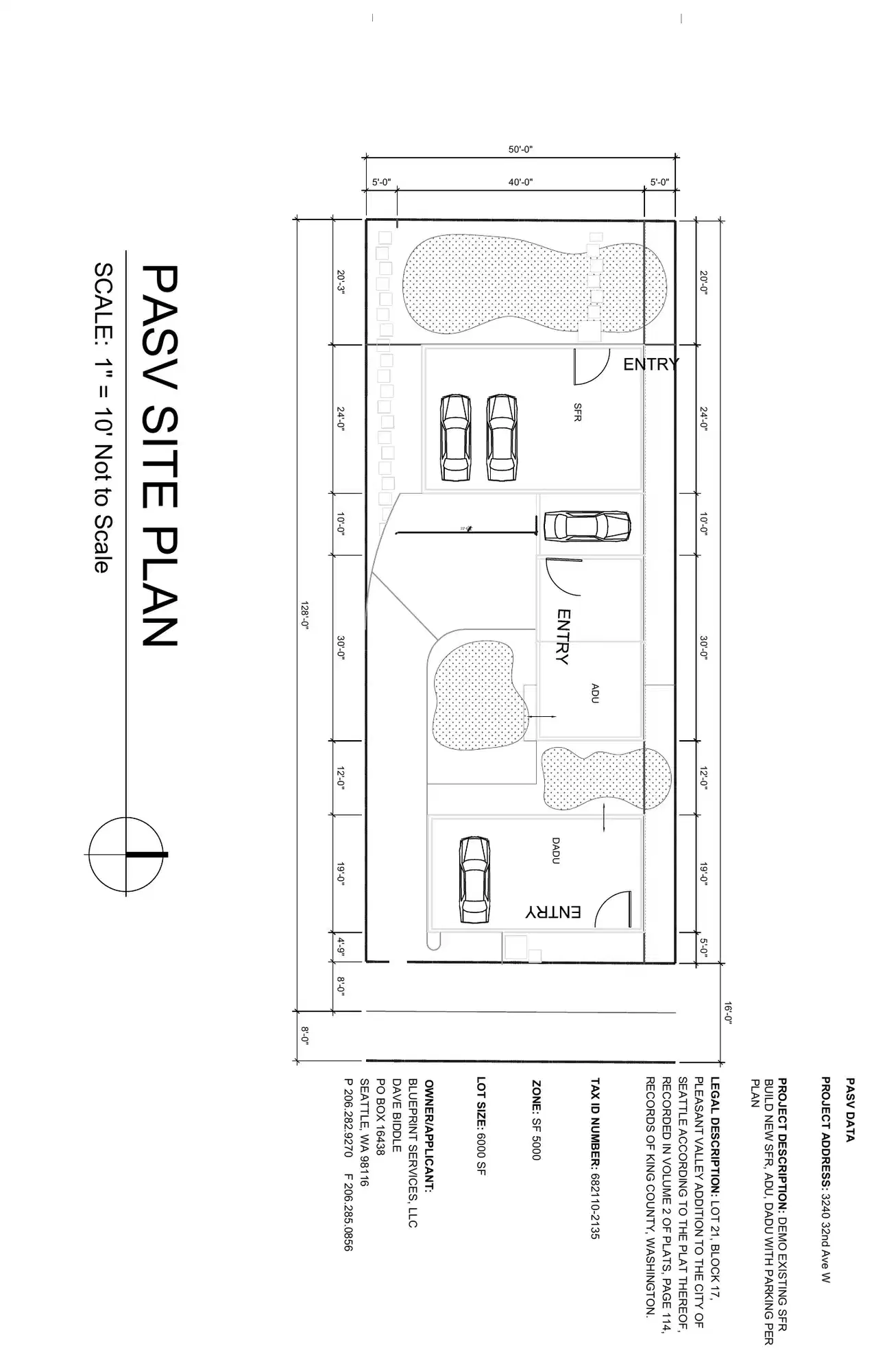 Site plan for 3240 32nd Ave W