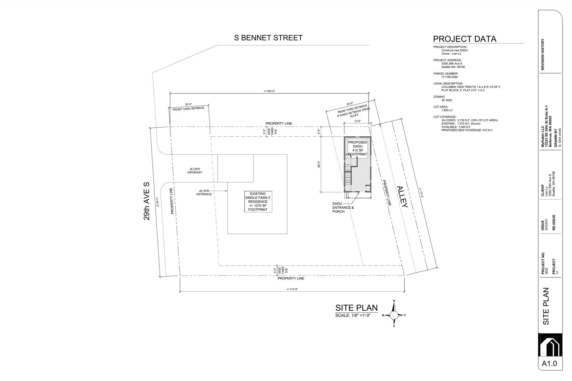 Site plan for 5300 B 29th Ave S
