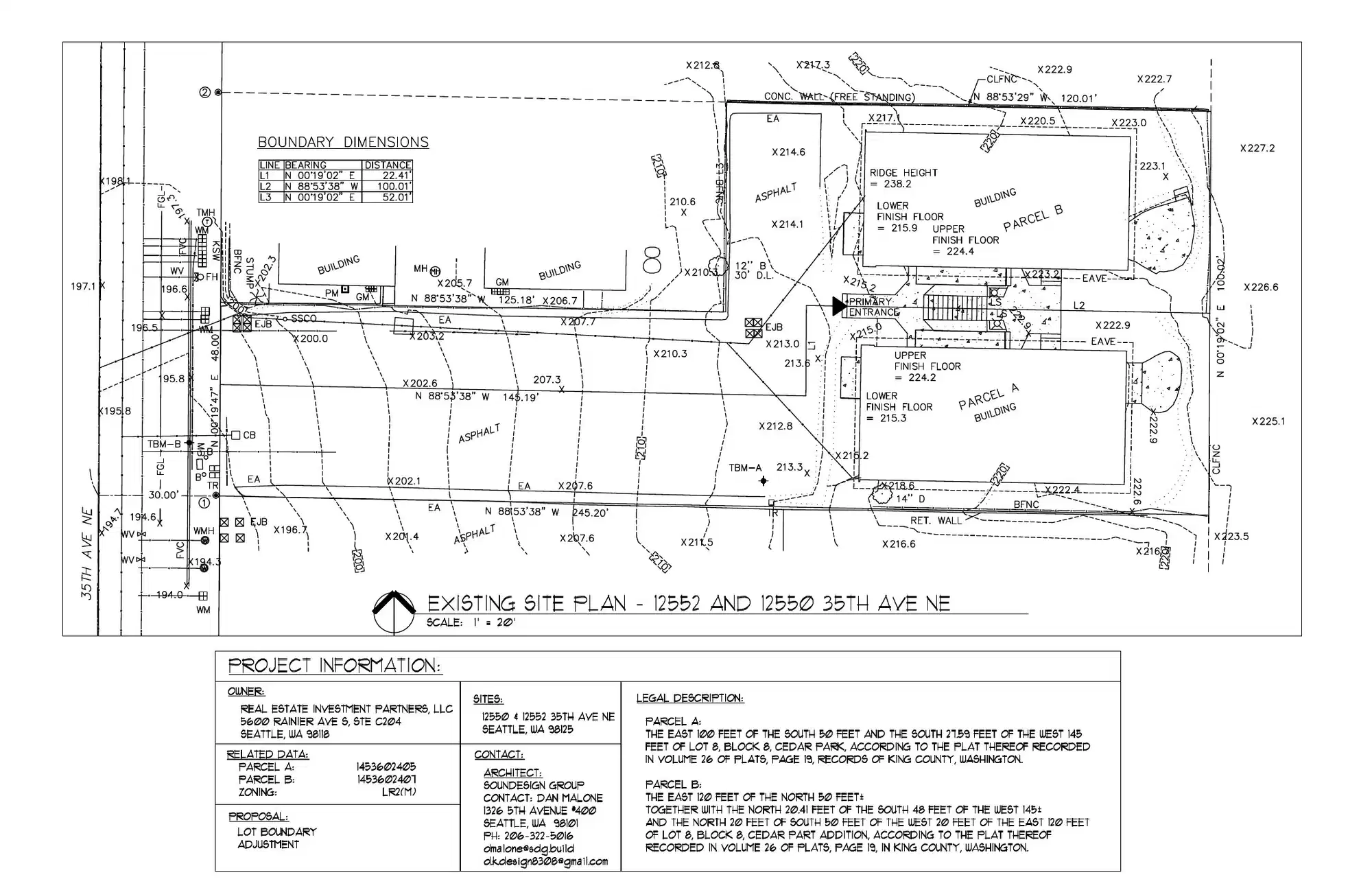 Site plan for 12554 C 35th Ave NE